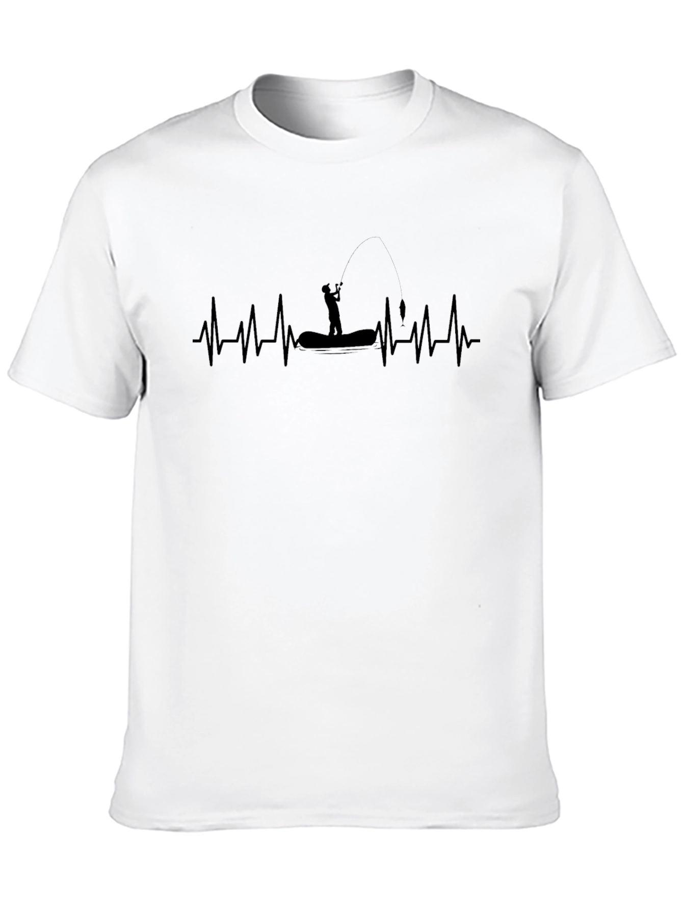 Heartbeat Paddle Boarding Black T-Shirt