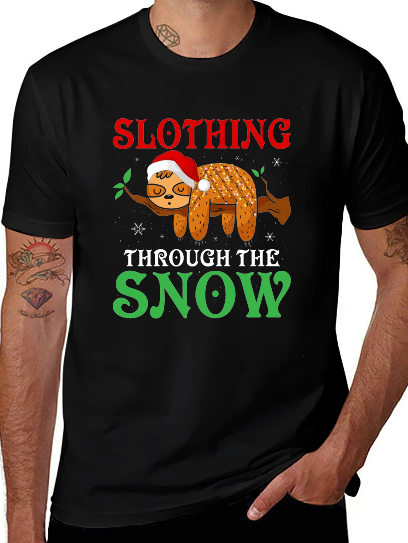 Slothing Through the Snow Holiday T-Shirt