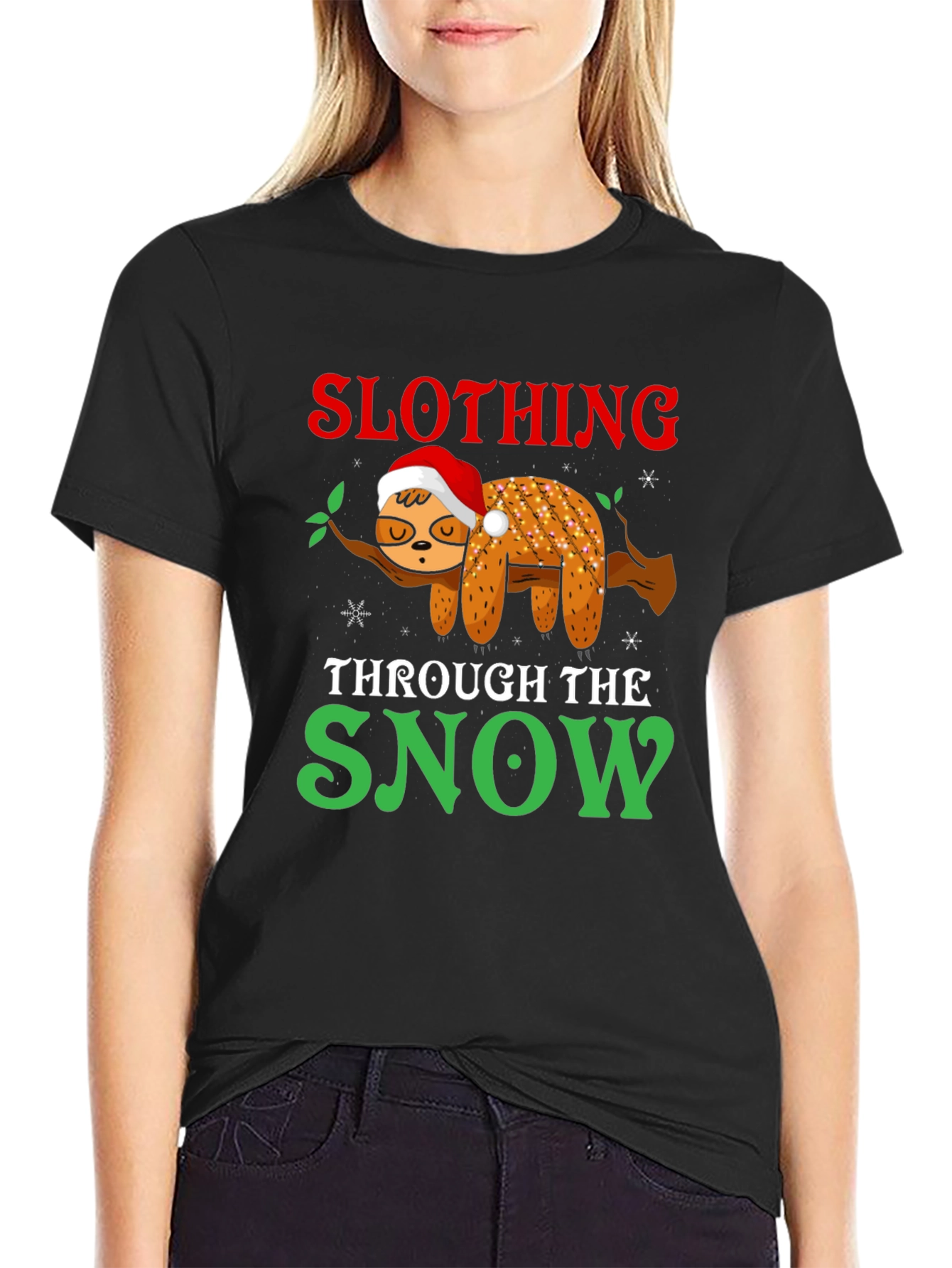 Slothing Through the Snow Holiday T-Shirt