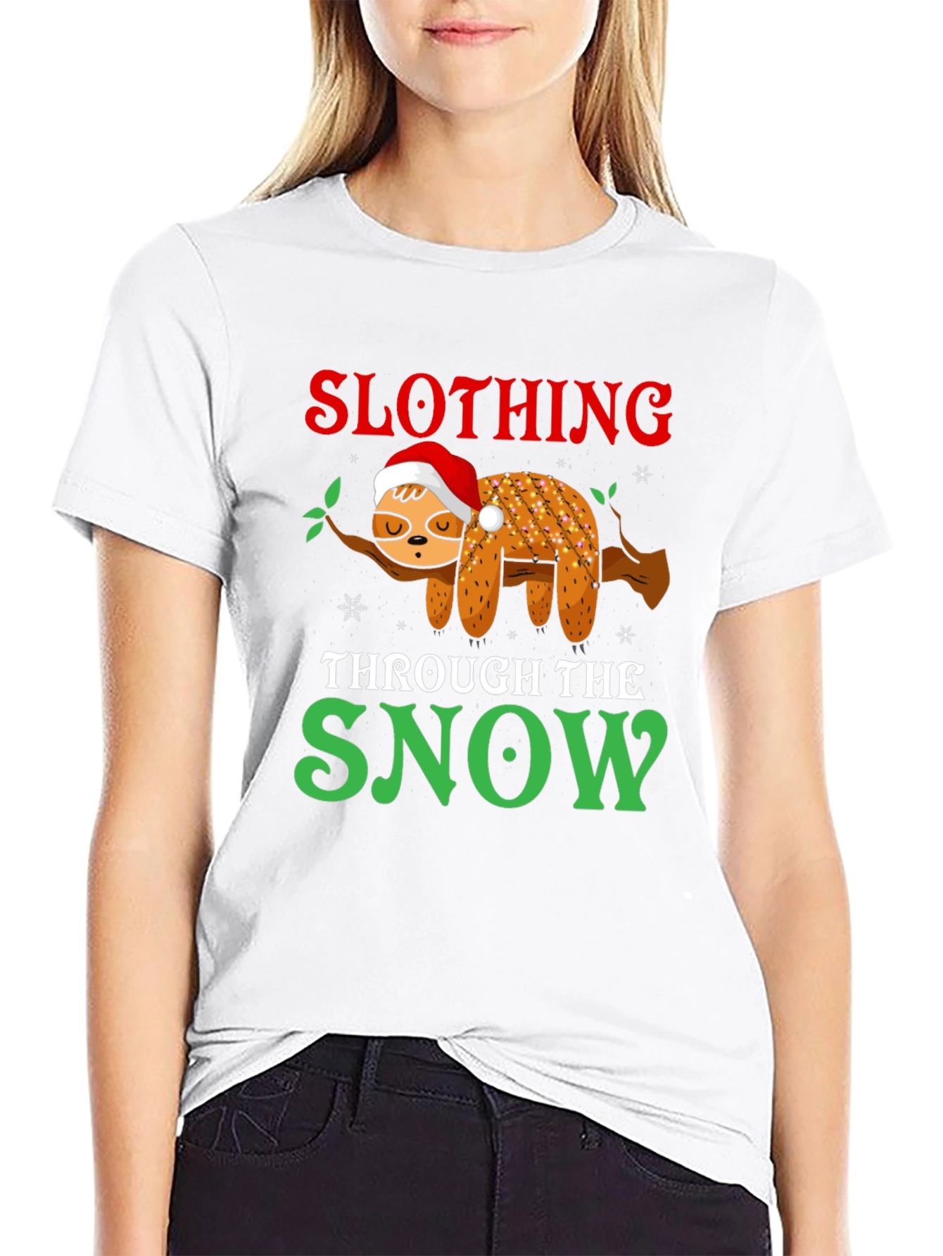 Slothing Through the Snow Holiday T-Shirt