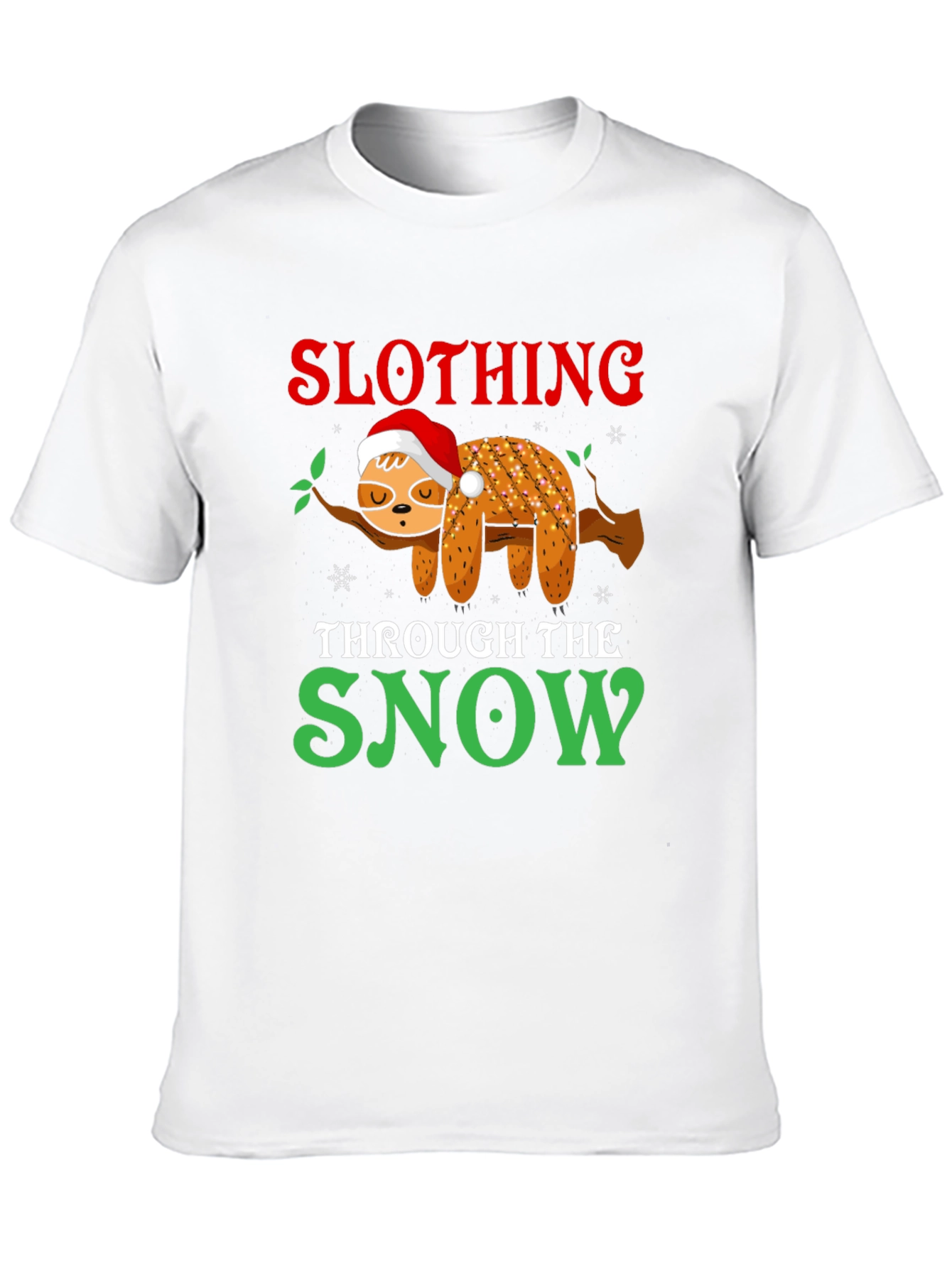 Slothing Through the Snow Holiday T-Shirt