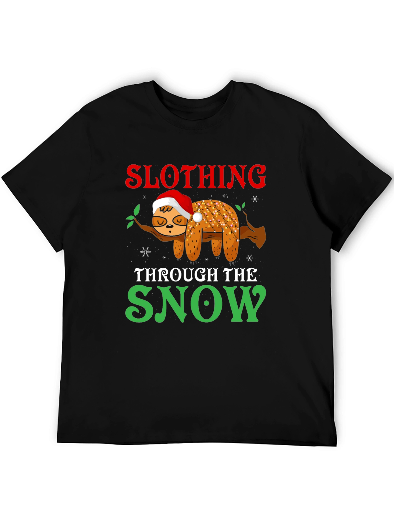 Slothing Through the Snow Holiday T-Shirt