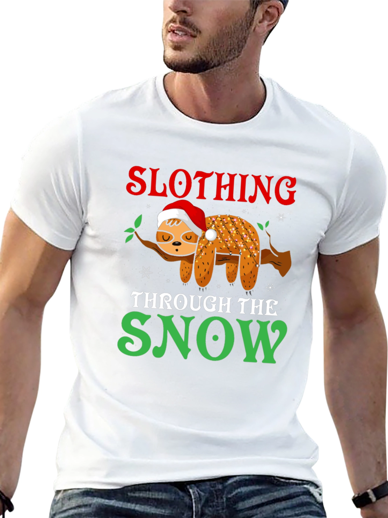 Slothing Through the Snow Holiday T-Shirt