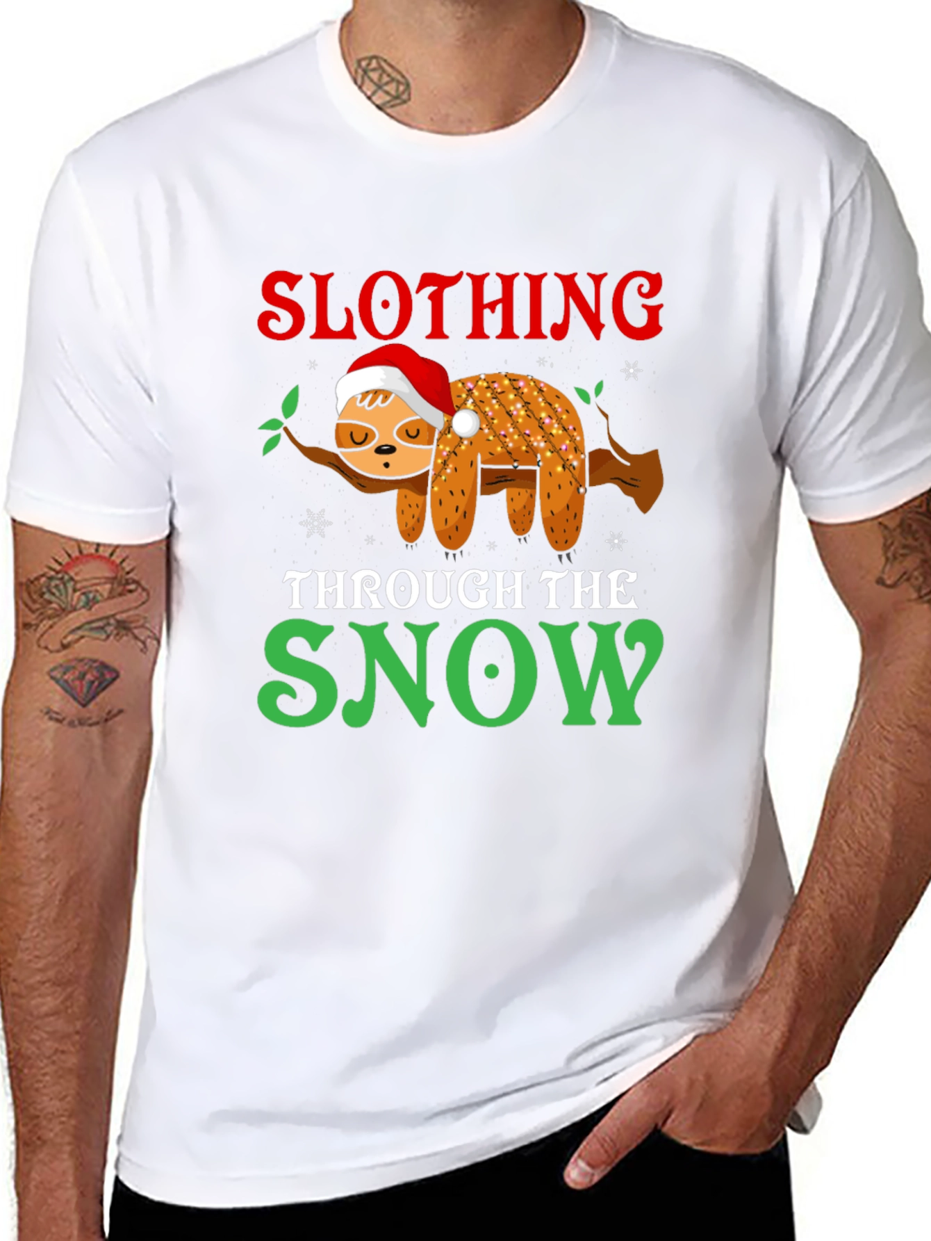 Slothing Through the Snow Holiday T-Shirt