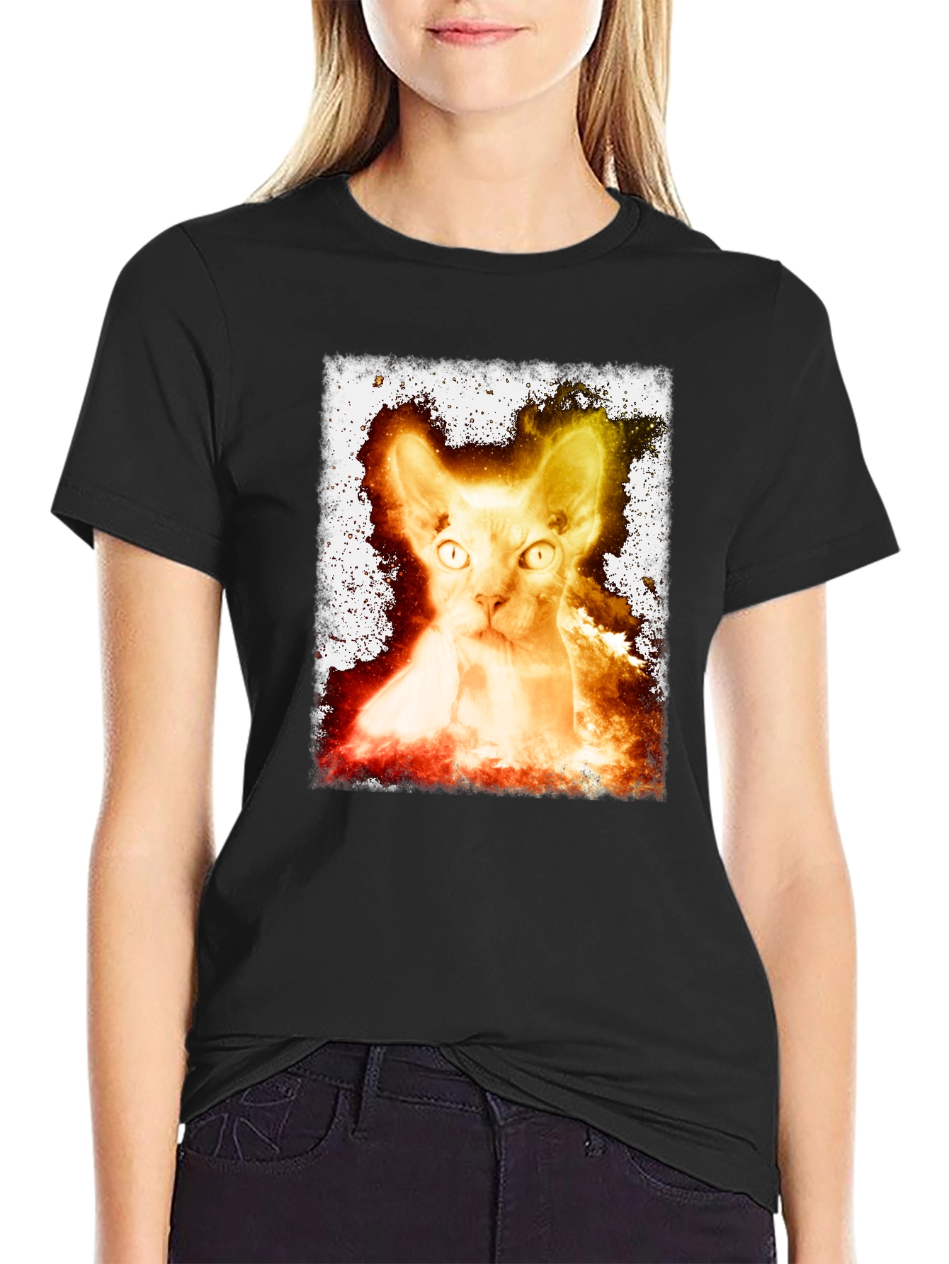 Sphynx Cat Graphic Tee - Unique Design