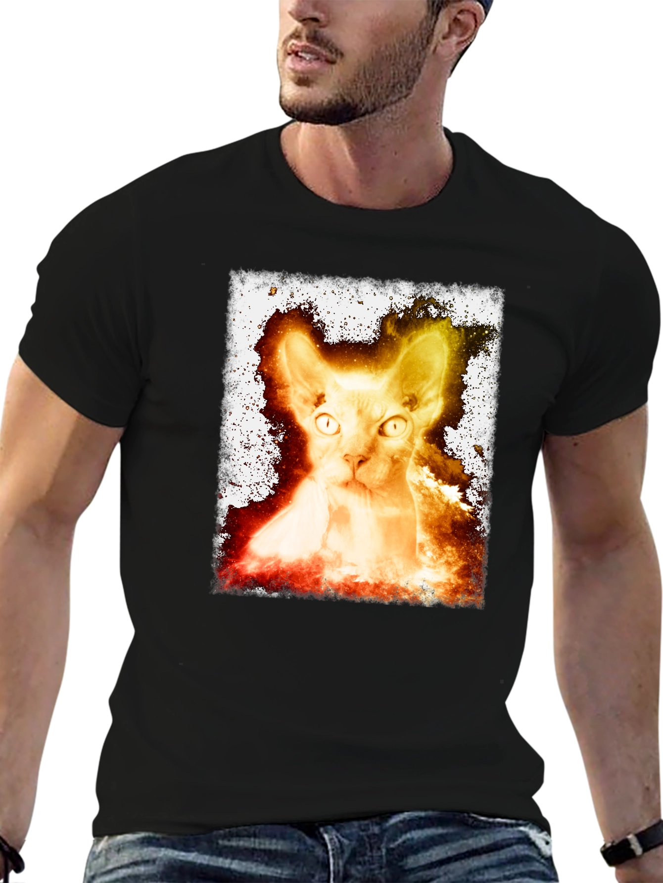 Sphynx Cat Graphic Tee - Unique Design