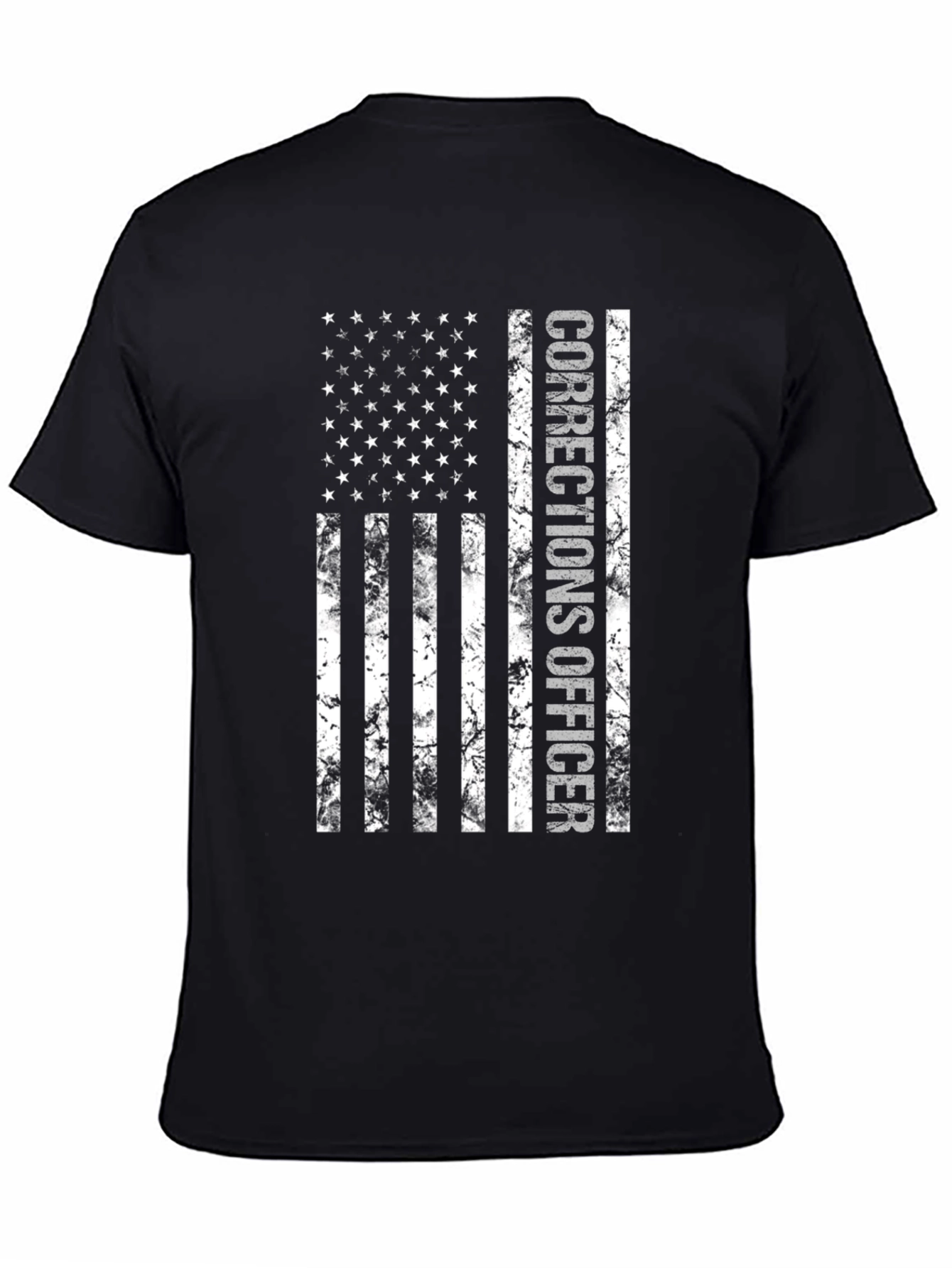 Corrections Officer American Flag Graphic T-Shirt