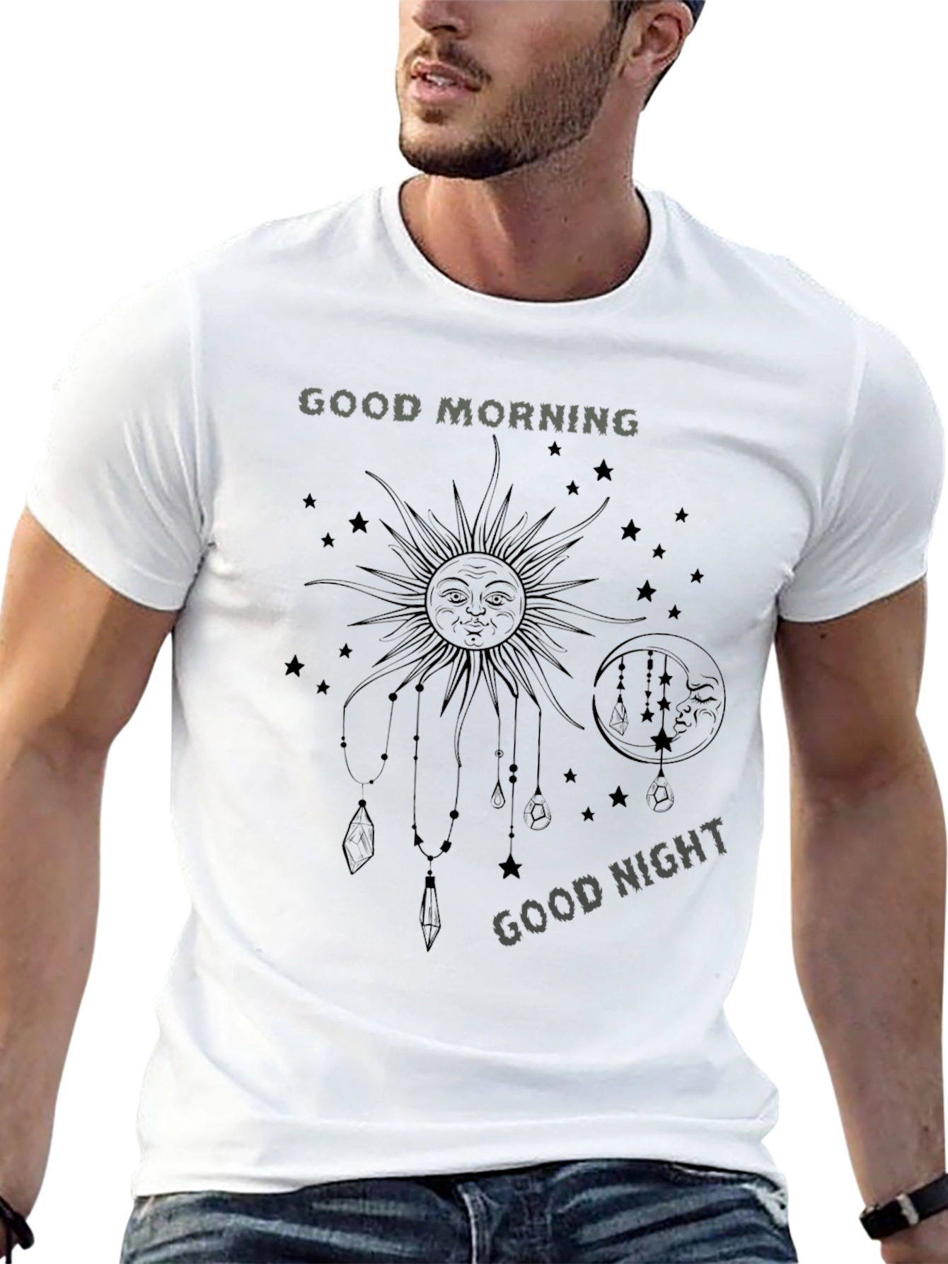 Celestial Good Morning/Night Graphic Tee