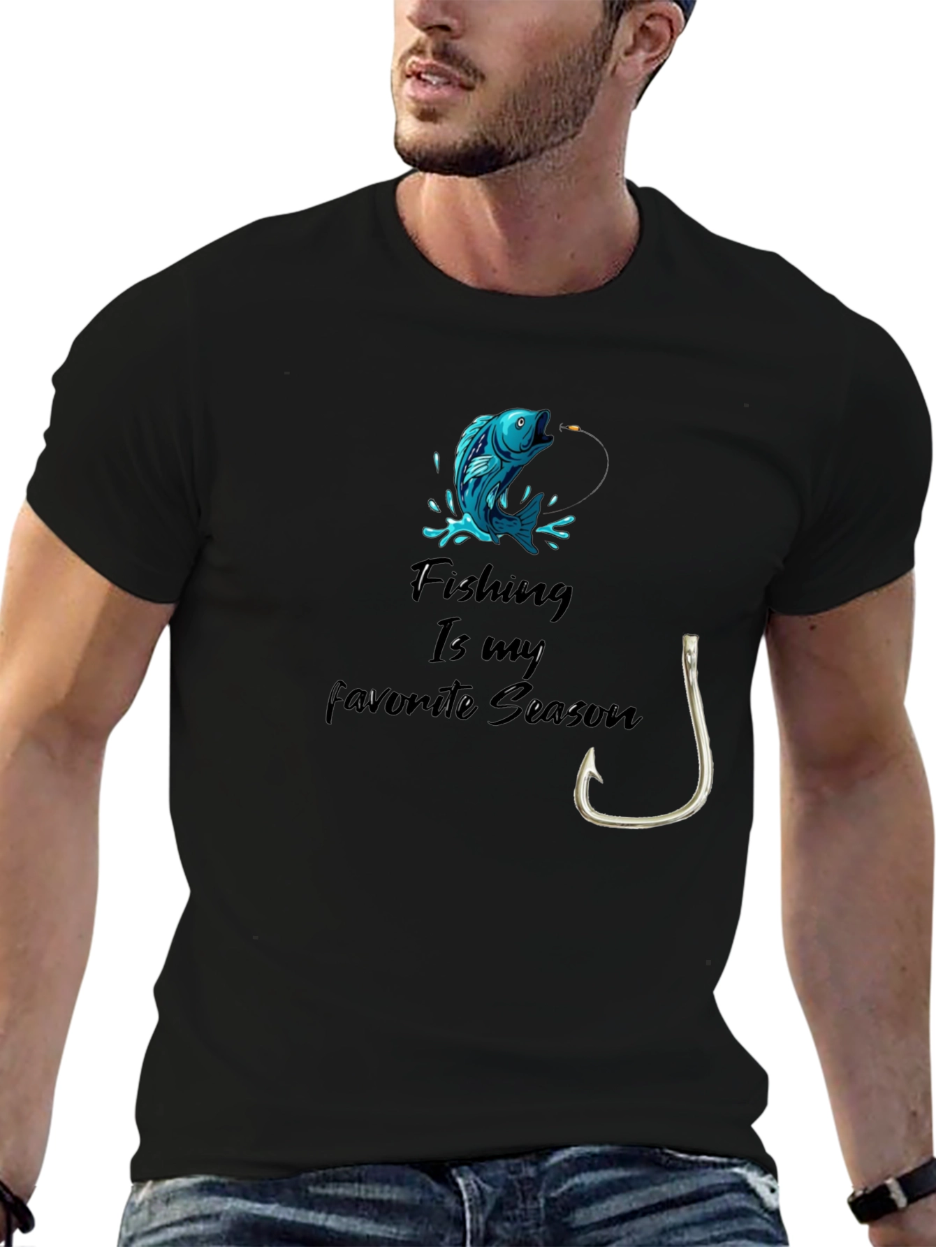 Fishing Season Black T-Shirt