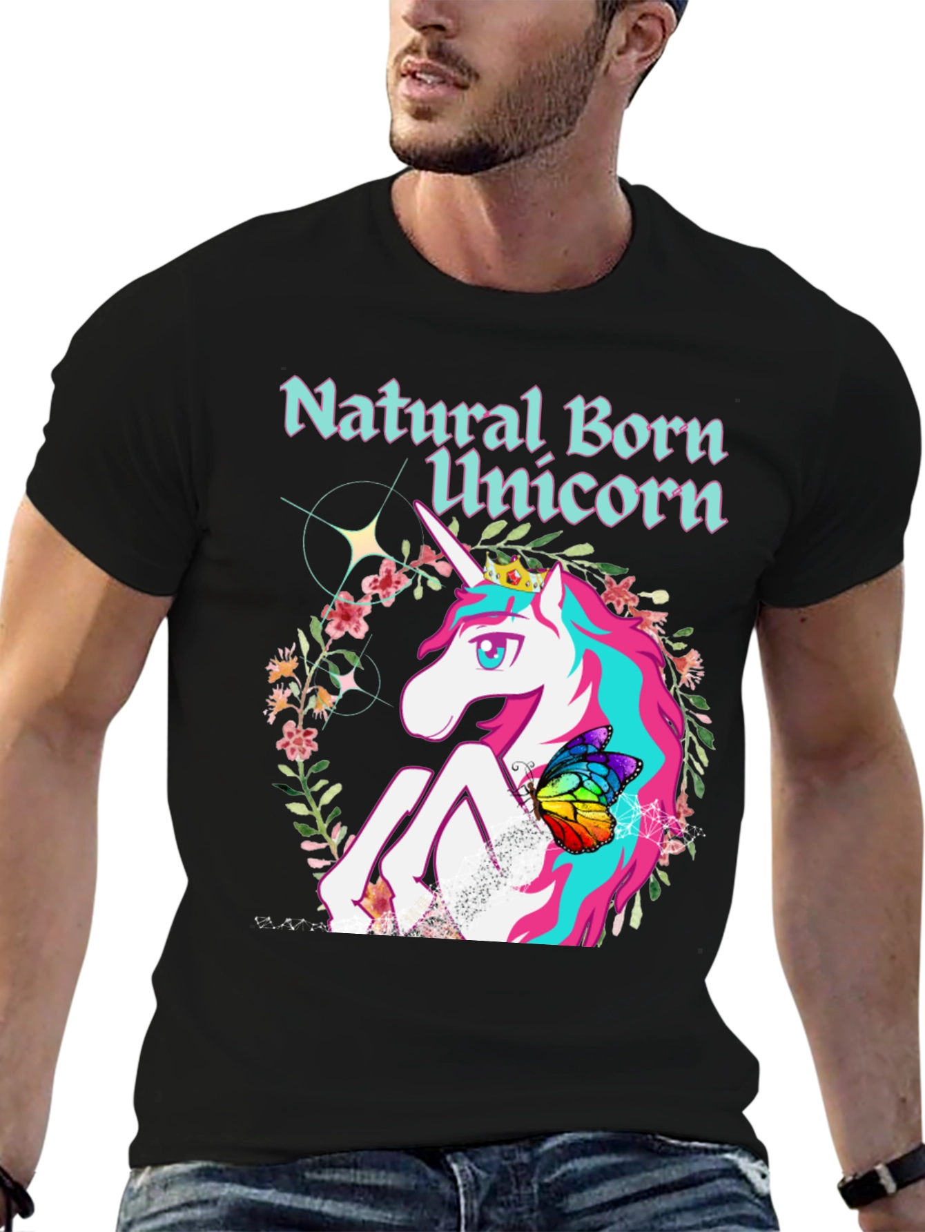 Natural Born Unicorn Graphic T-Shirt