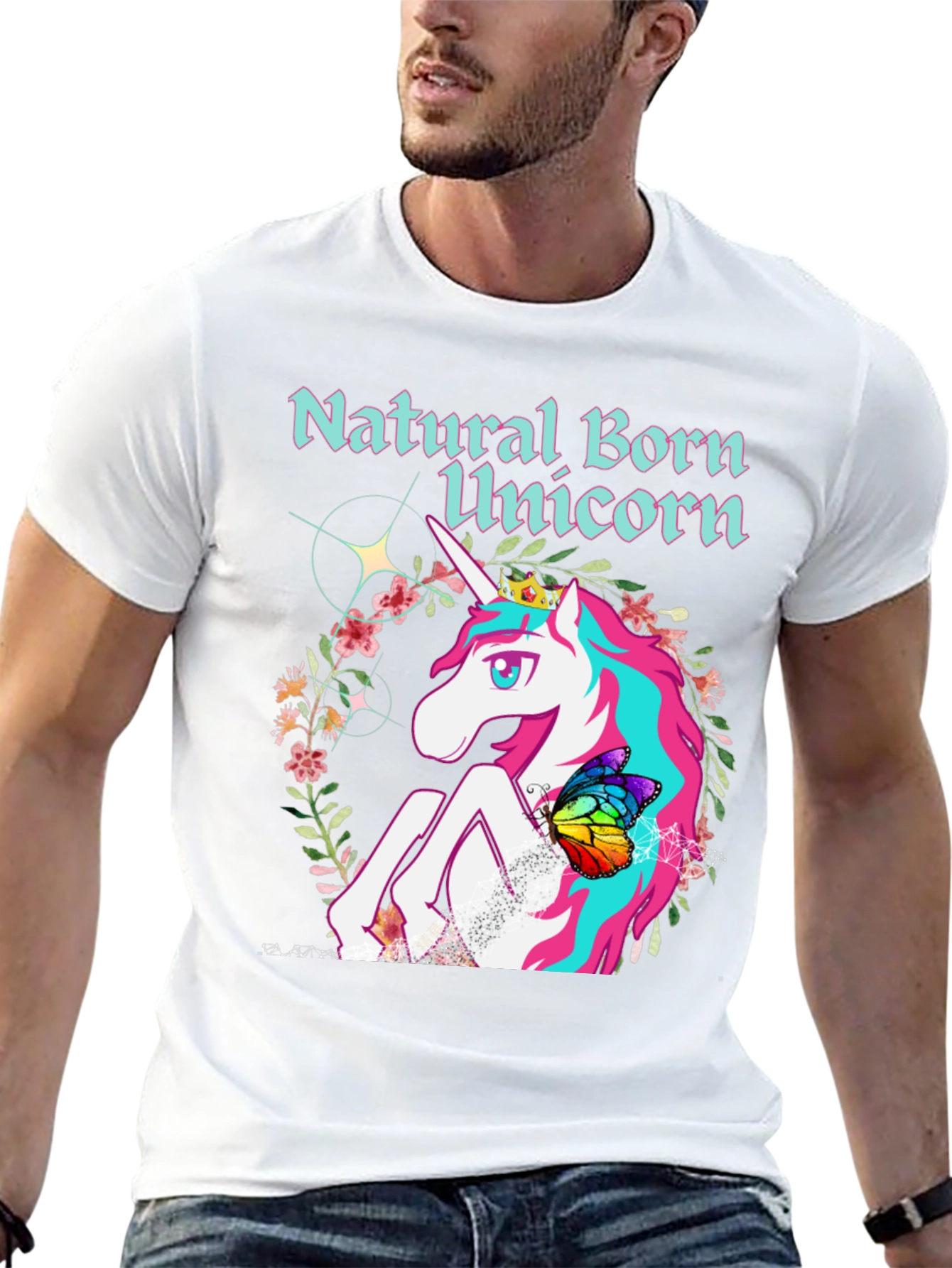 Natural Born Unicorn Graphic T-Shirt