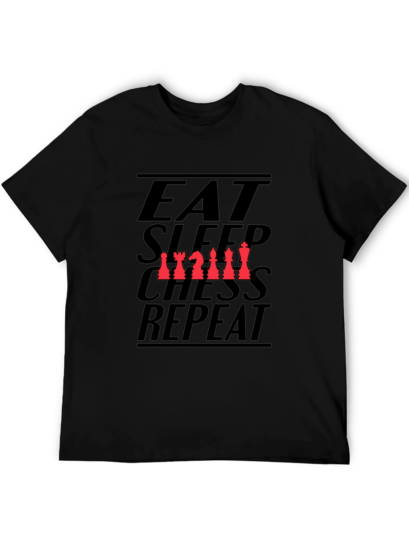 Eat Sleep Chess Repeat Black T-Shirt