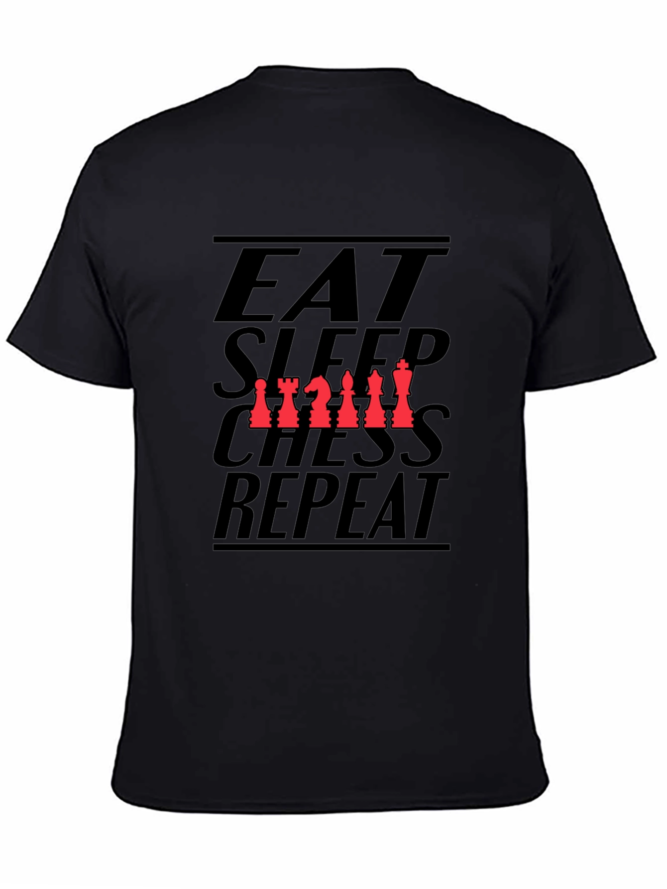 Eat Sleep Chess Repeat Black T-Shirt