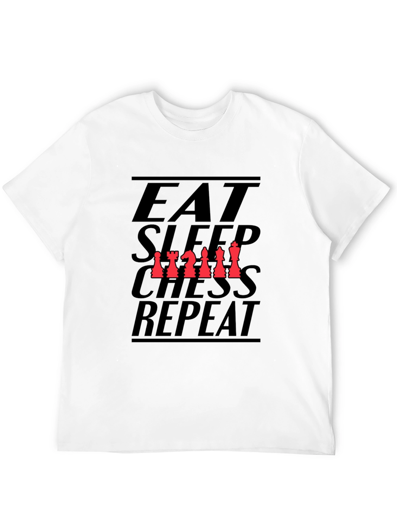 Eat Sleep Chess Repeat Black T-Shirt