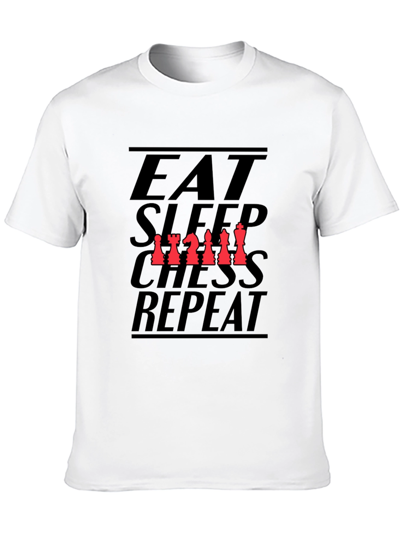 Eat Sleep Chess Repeat Black T-Shirt