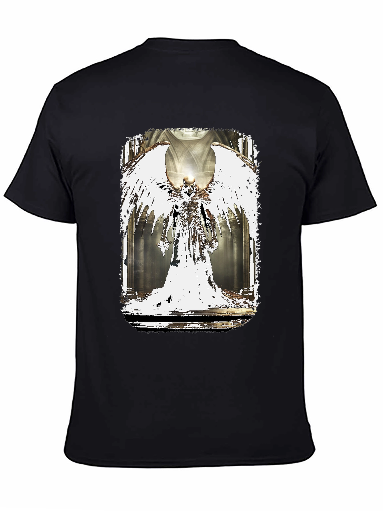 Winged Angel Graphic Black T-Shirt