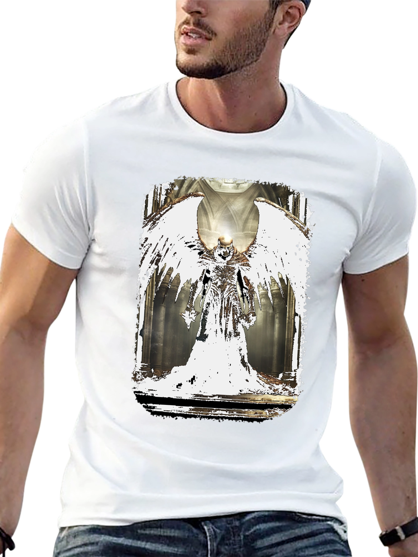 Winged Angel Graphic Black T-Shirt