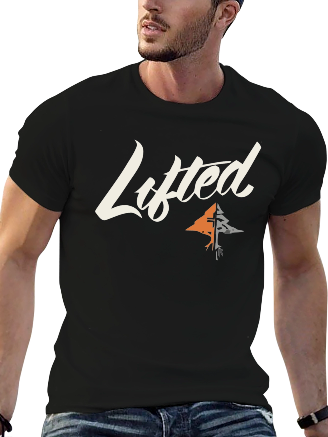 Lifted Graphic Tee - Black Cotton Blend