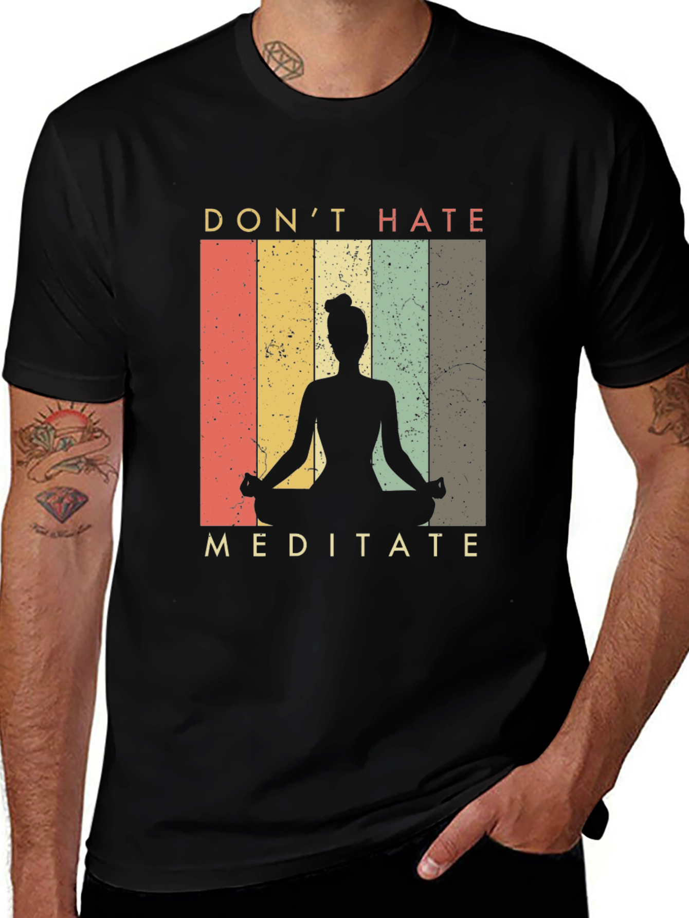 Dont Hate Meditate Graphic Tee - Yoga Shirt