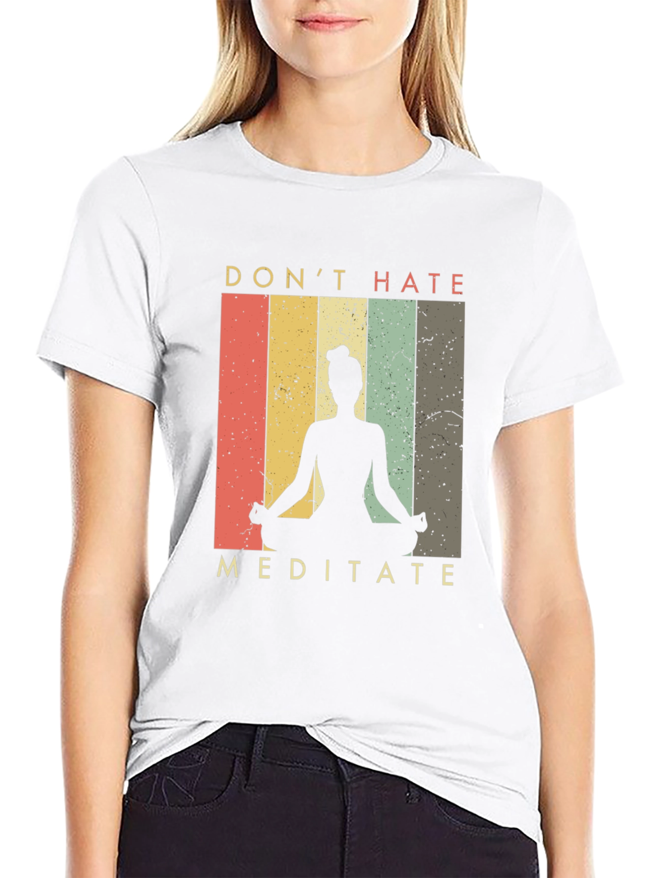 Dont Hate Meditate Graphic Tee - Yoga Shirt