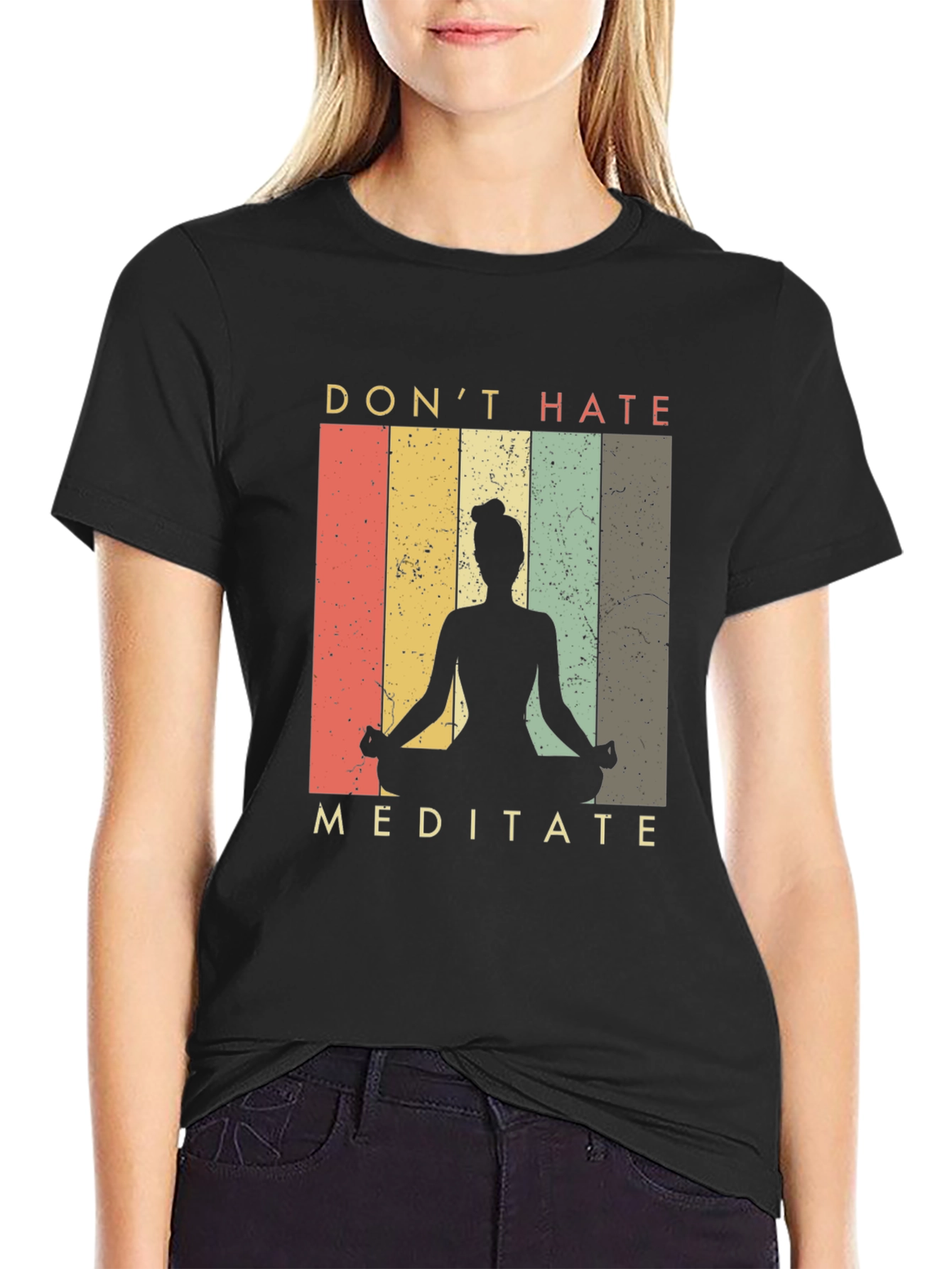 Dont Hate Meditate Graphic Tee - Yoga Shirt