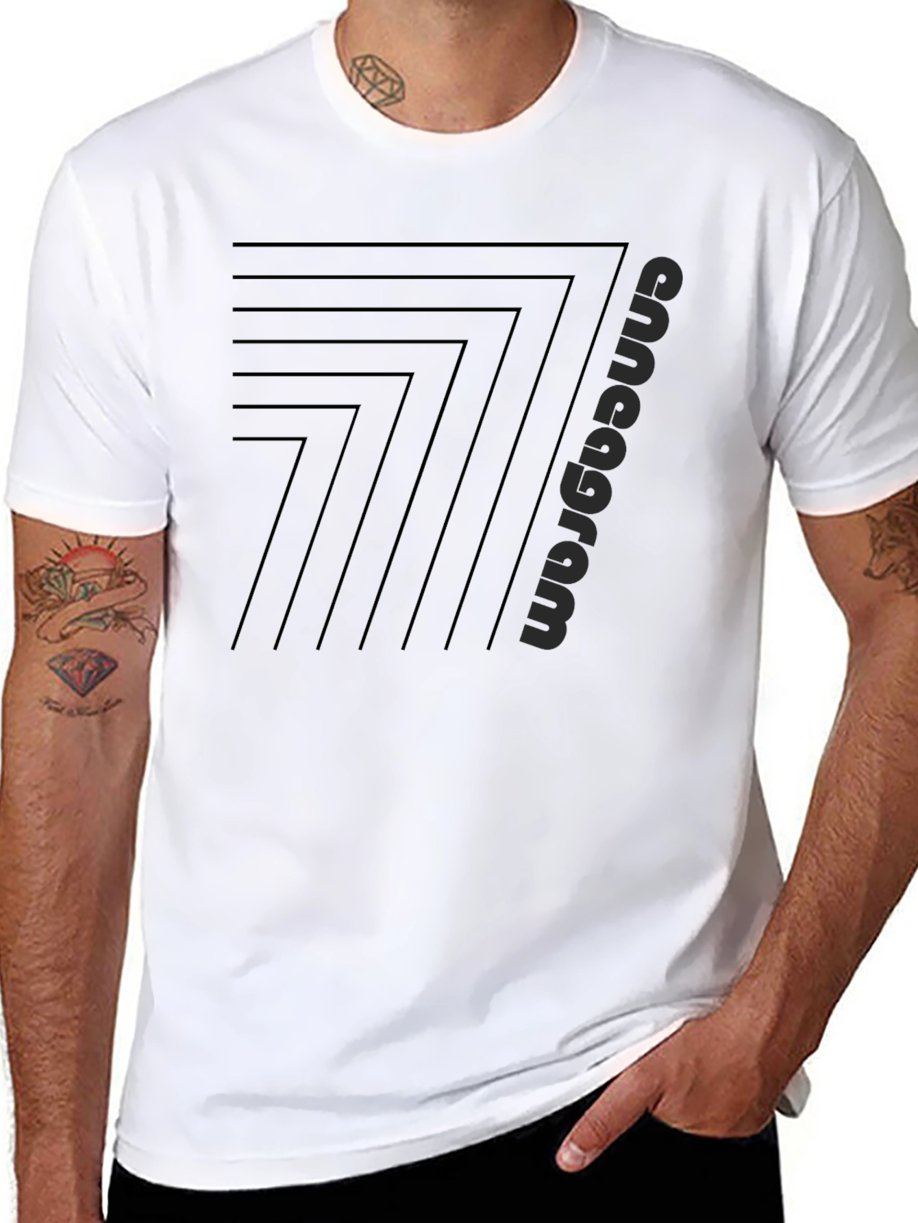 Enneagram Design Black T-Shirt