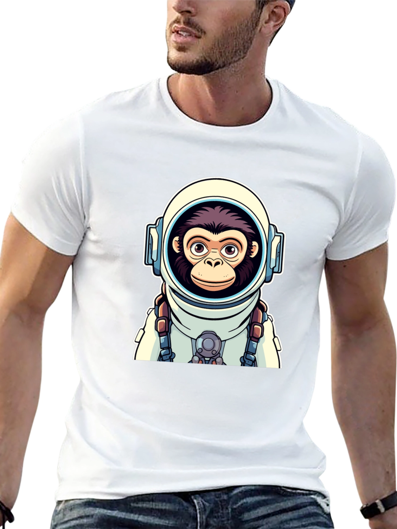 Astro-Monkey Graphic Tee - Black