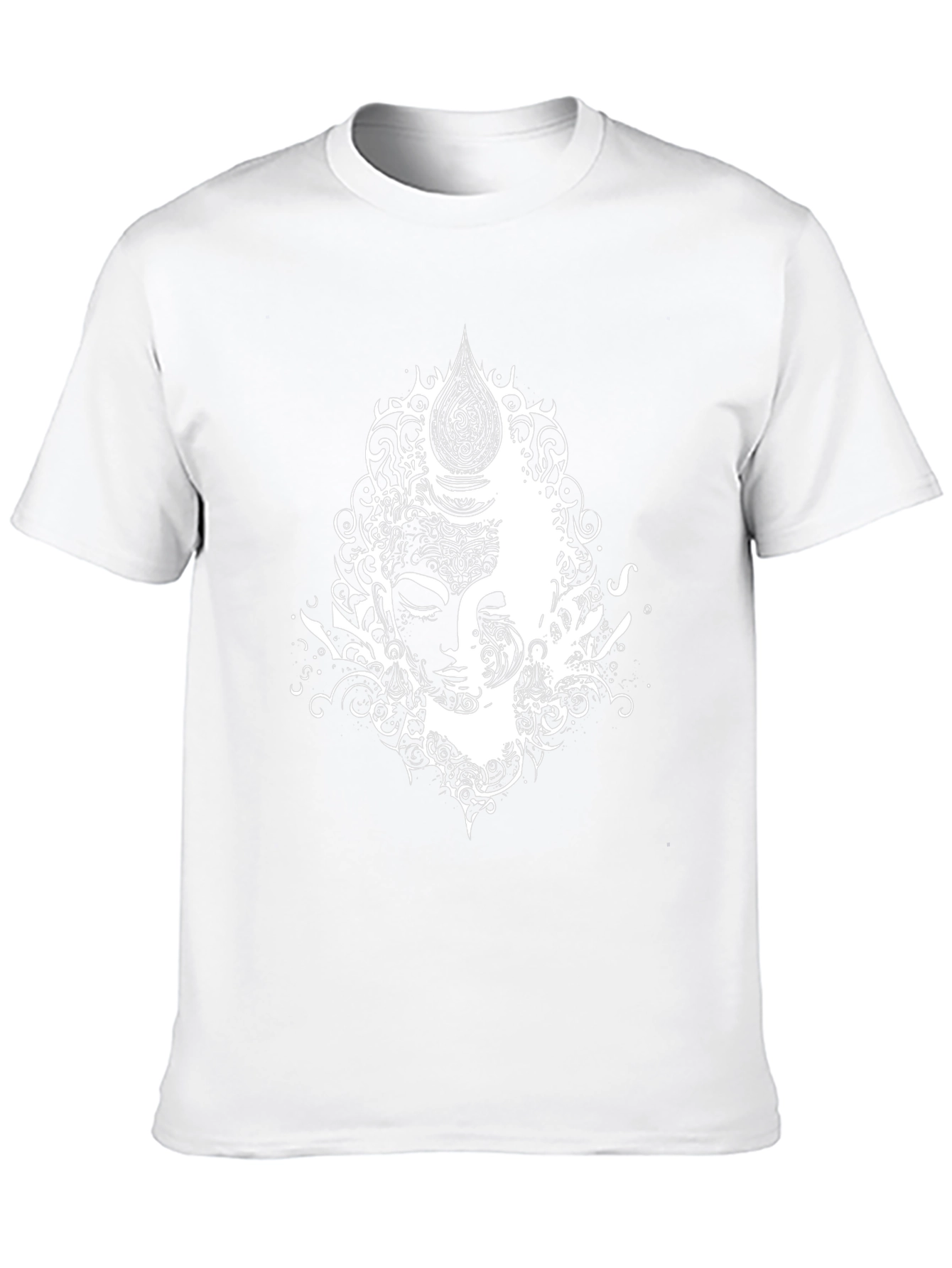 Abstract Buddha Graphic Tee - Black