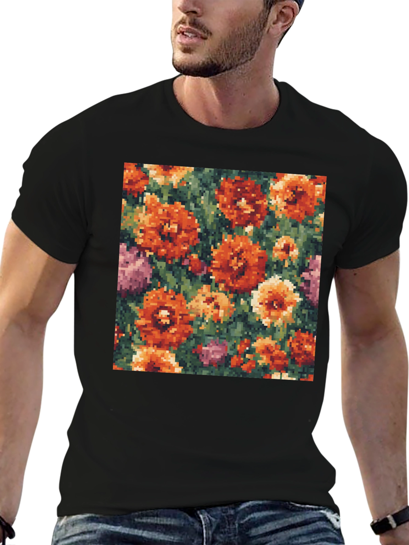Pixel Floral T-Shirt