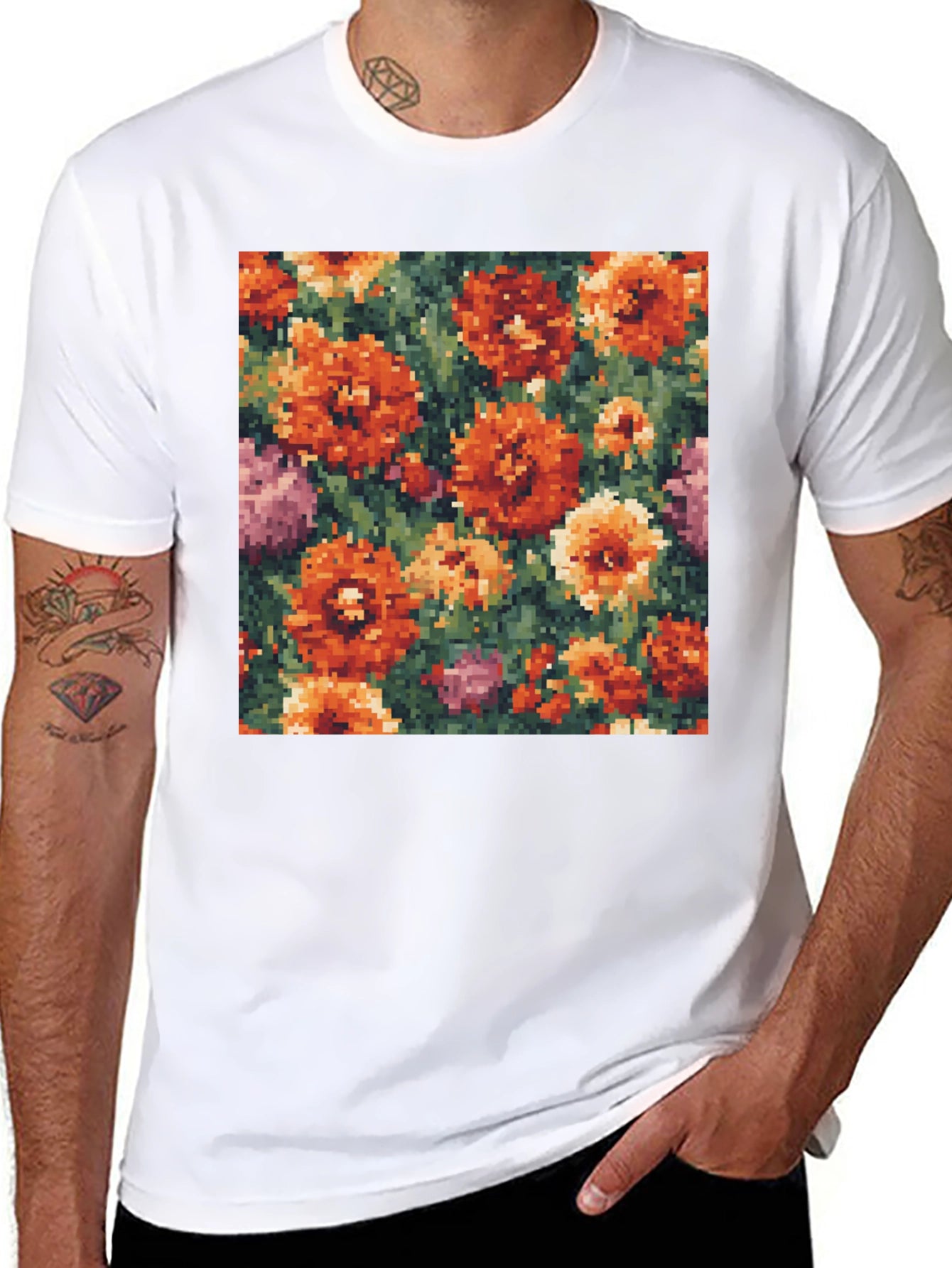 Pixel Floral T-Shirt