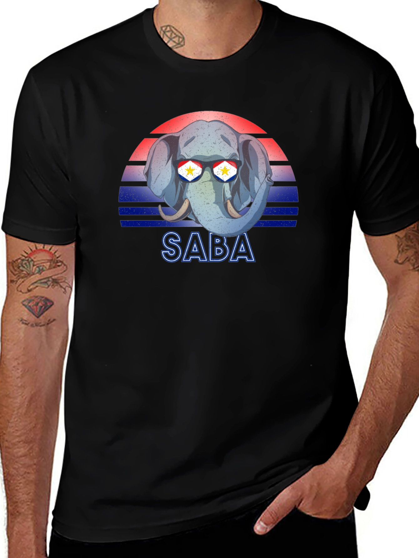 SABA Elephant Sunglasses T-Shirt