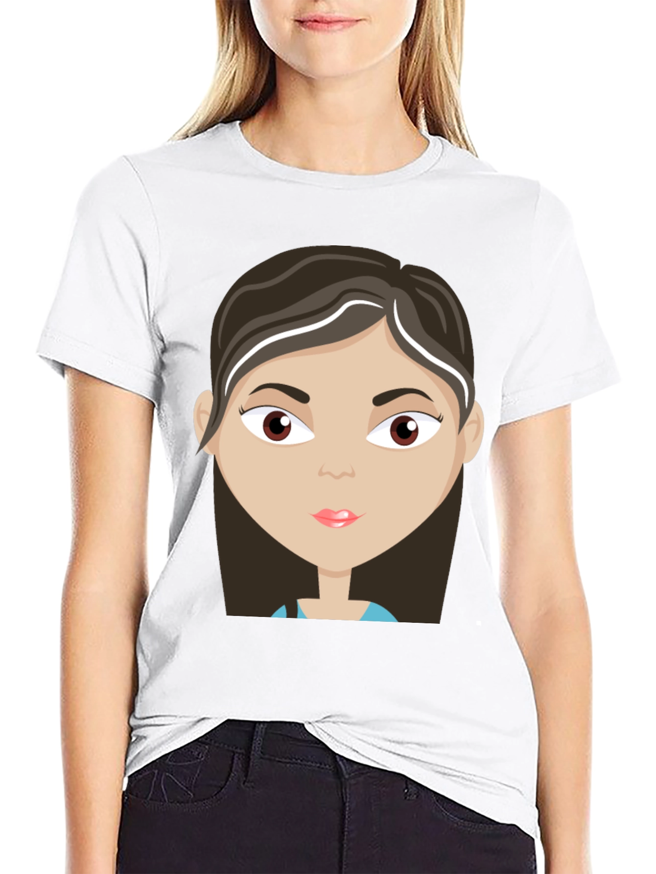 Cartoon Girl Graphic T-Shirt