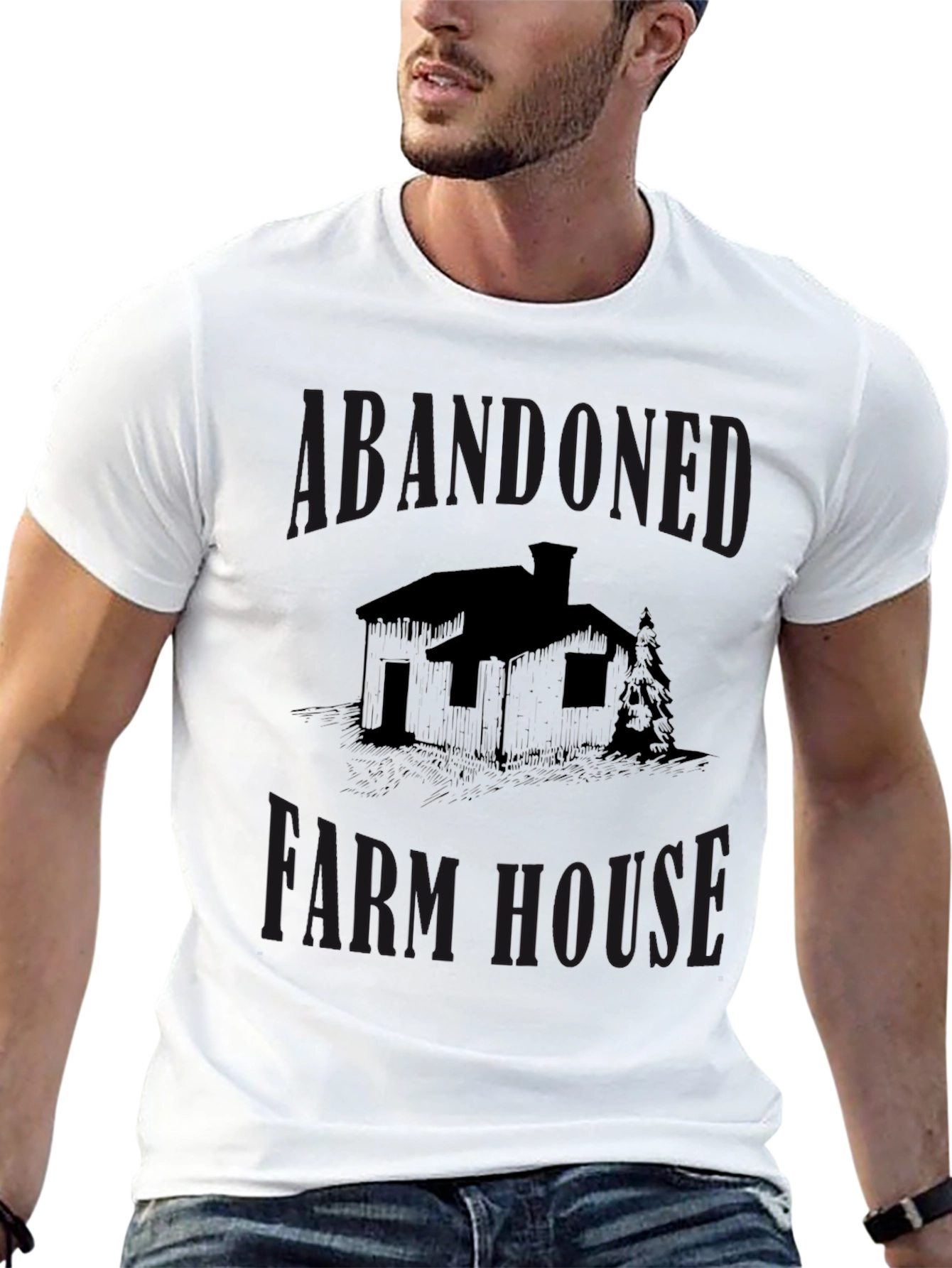 Abandoned Farmhouse Graphic Tee - Black