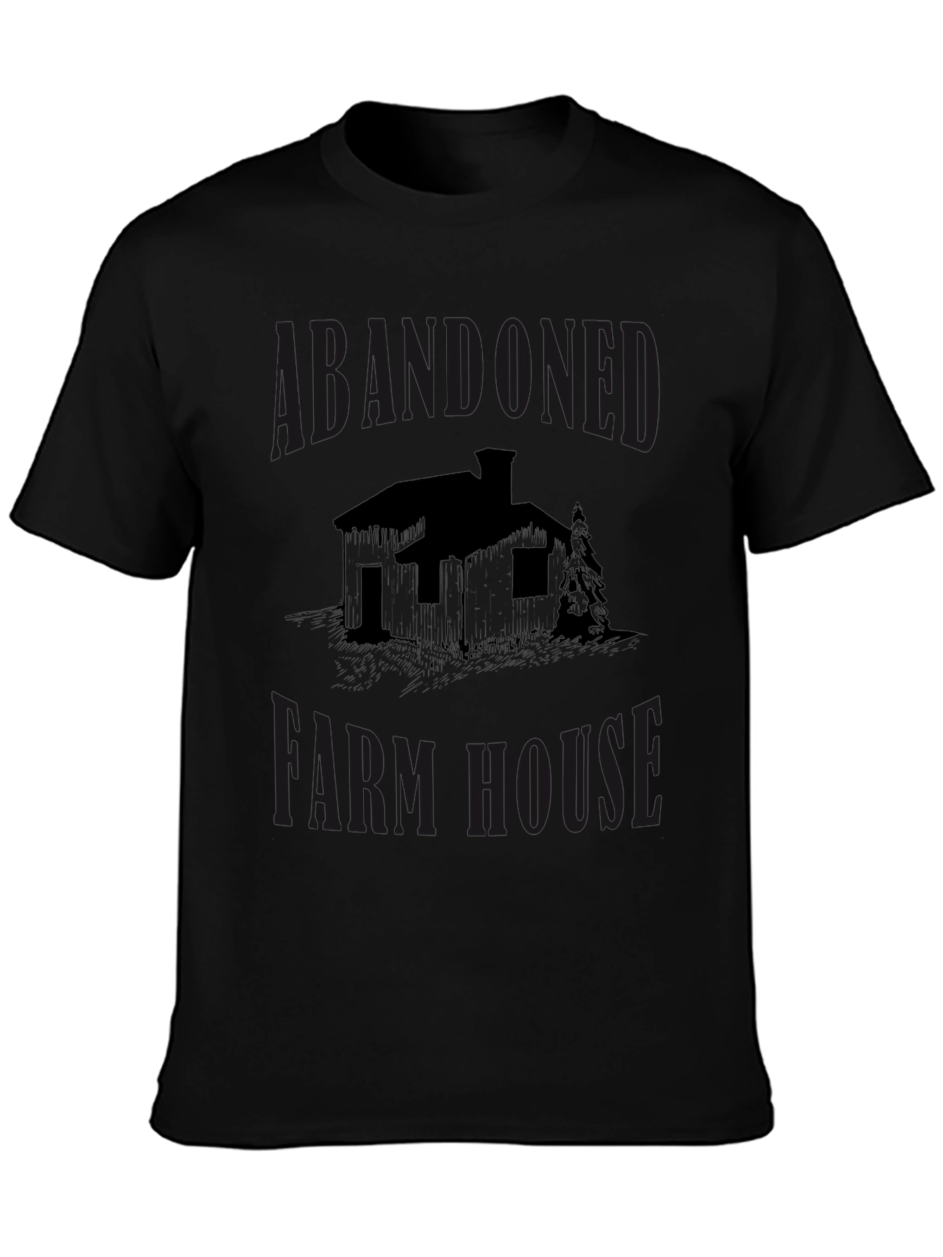 Abandoned Farmhouse Graphic Tee - Black