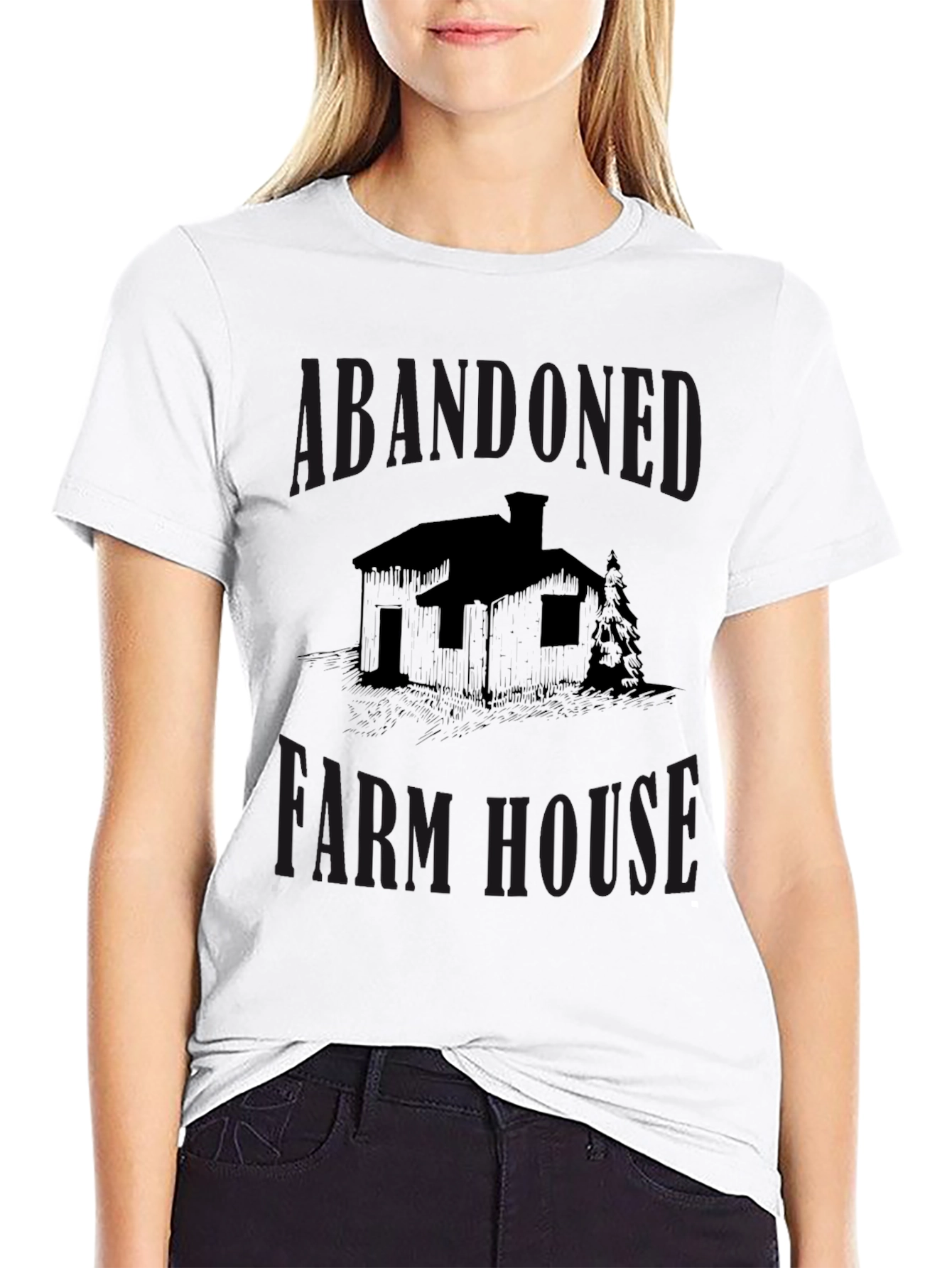 Abandoned Farmhouse Graphic Tee - Black