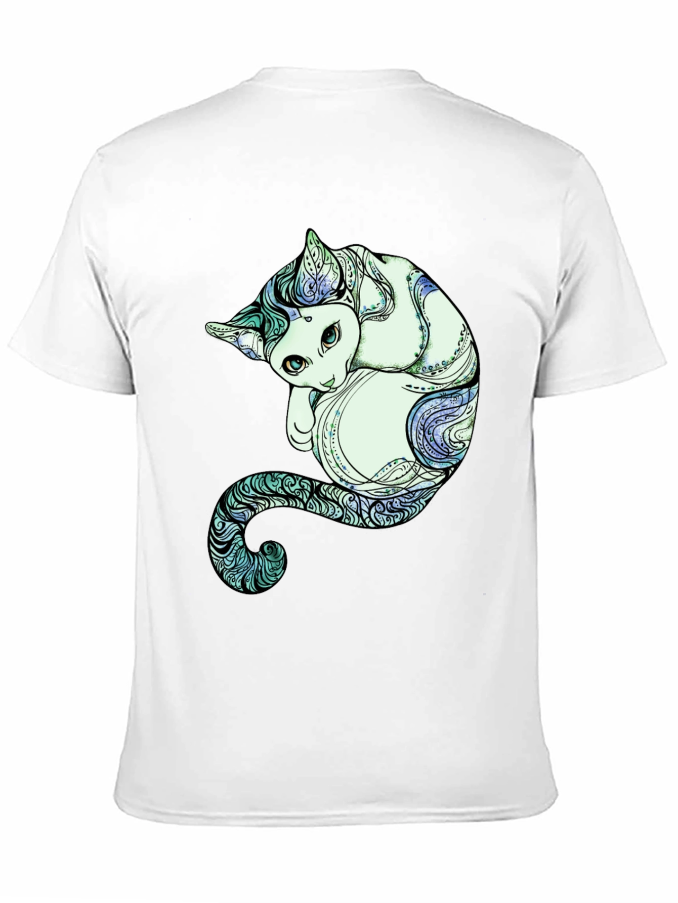 Unique Cat Graphic Tee - Artistic Comfort