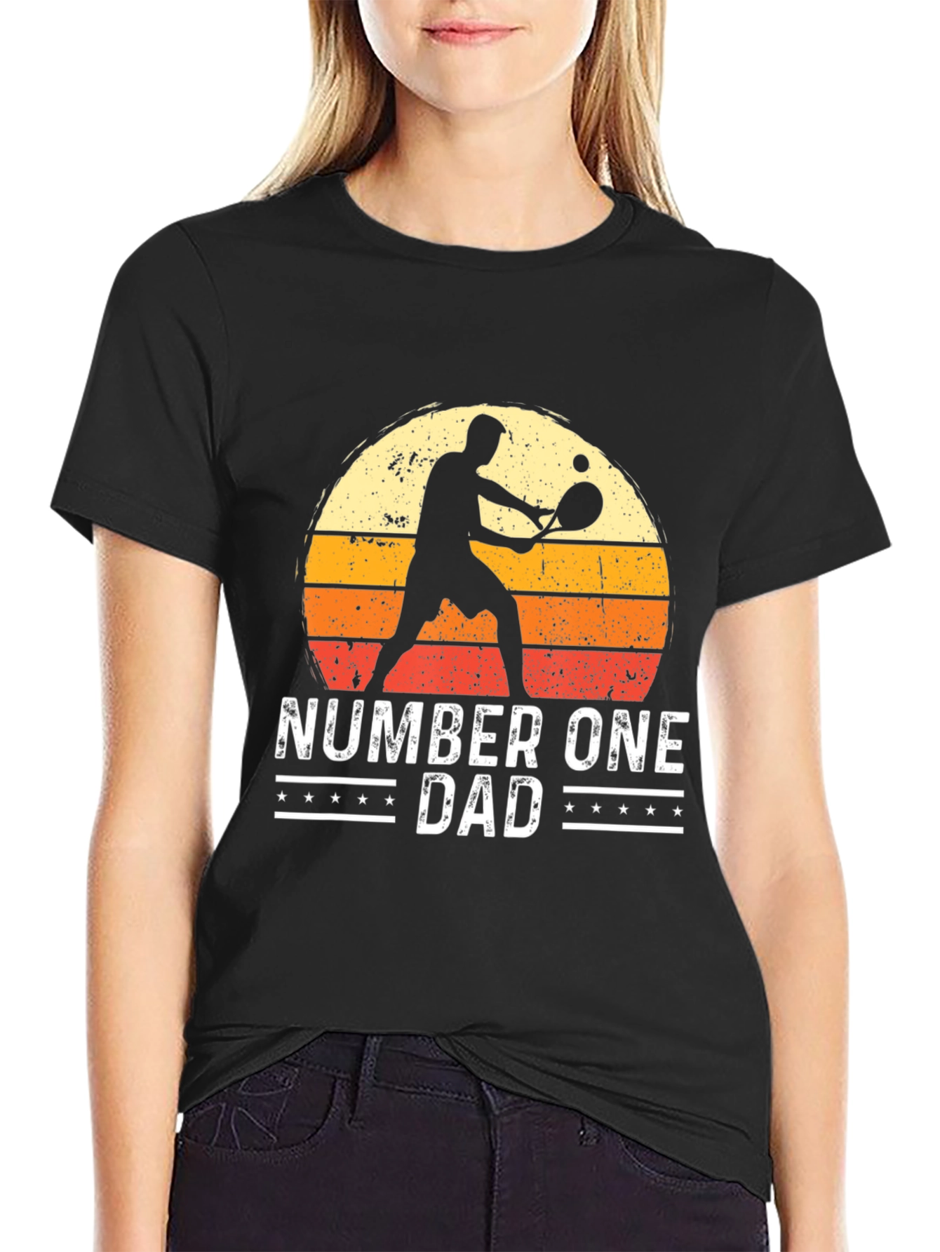 Number One Dad Tennis Graphic Tee