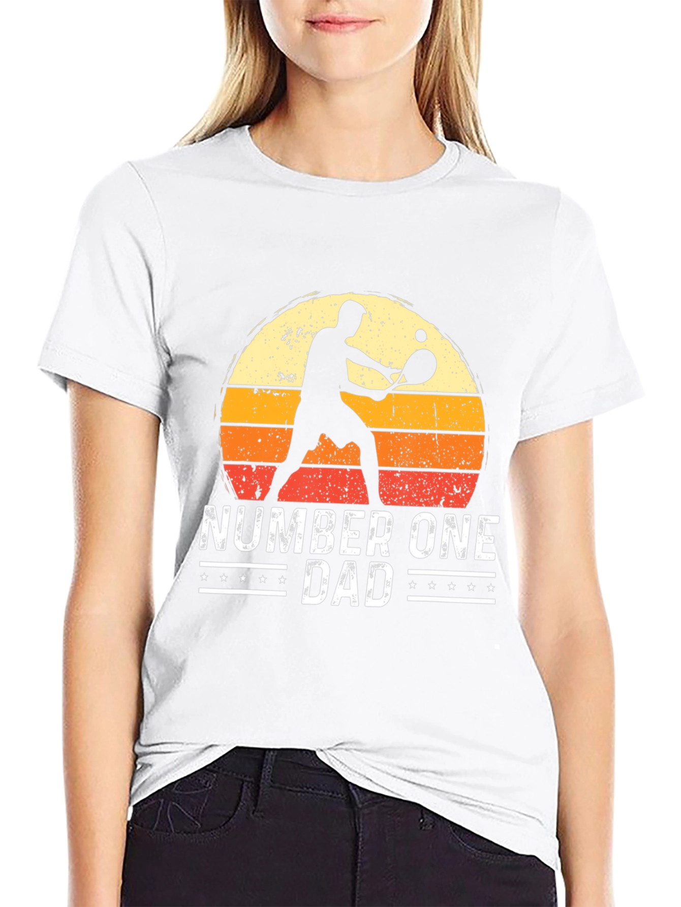 Number One Dad Tennis Graphic Tee
