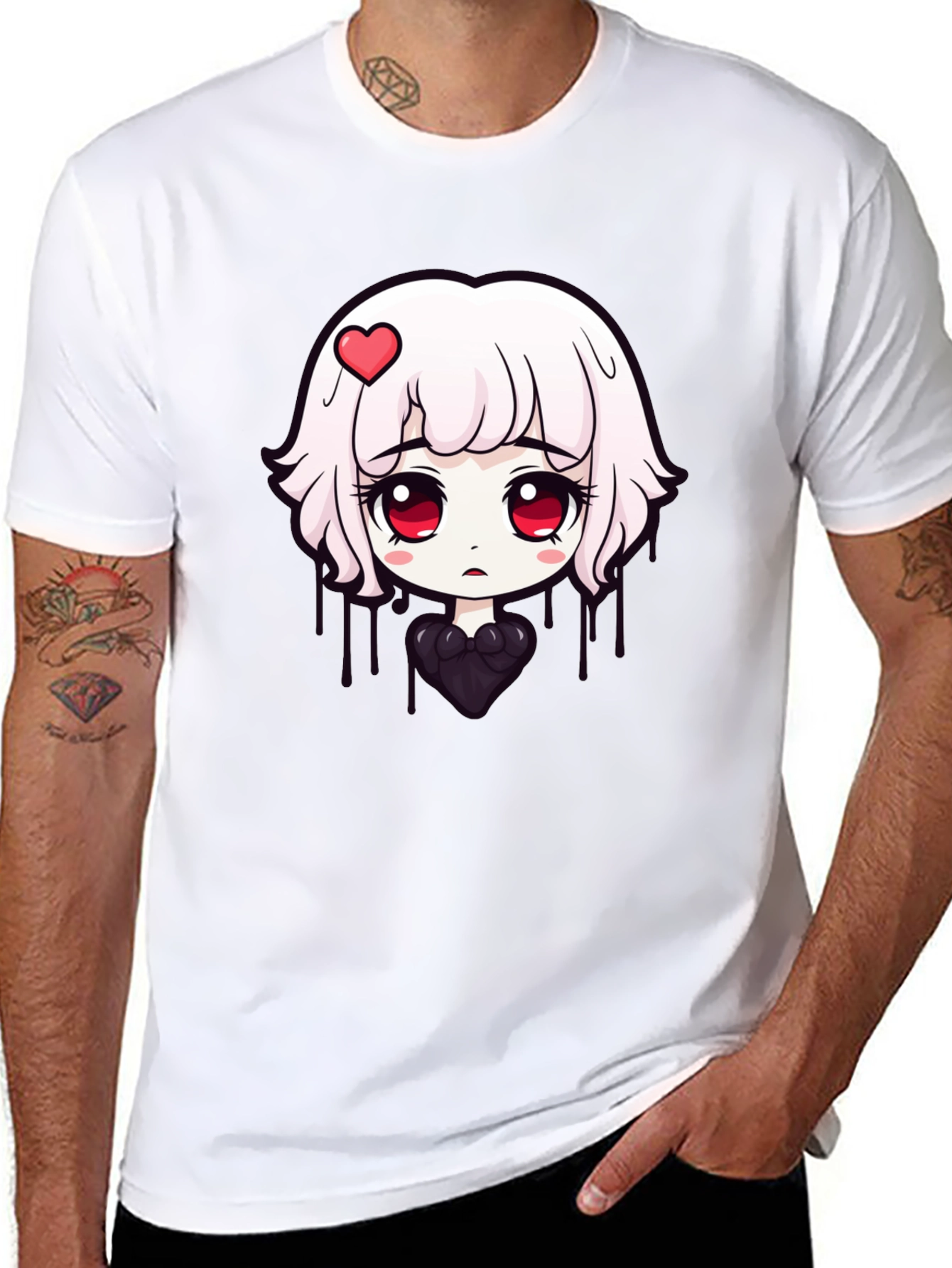 Anime Girl Graphic Tee - Soft Cotton T-Shirt