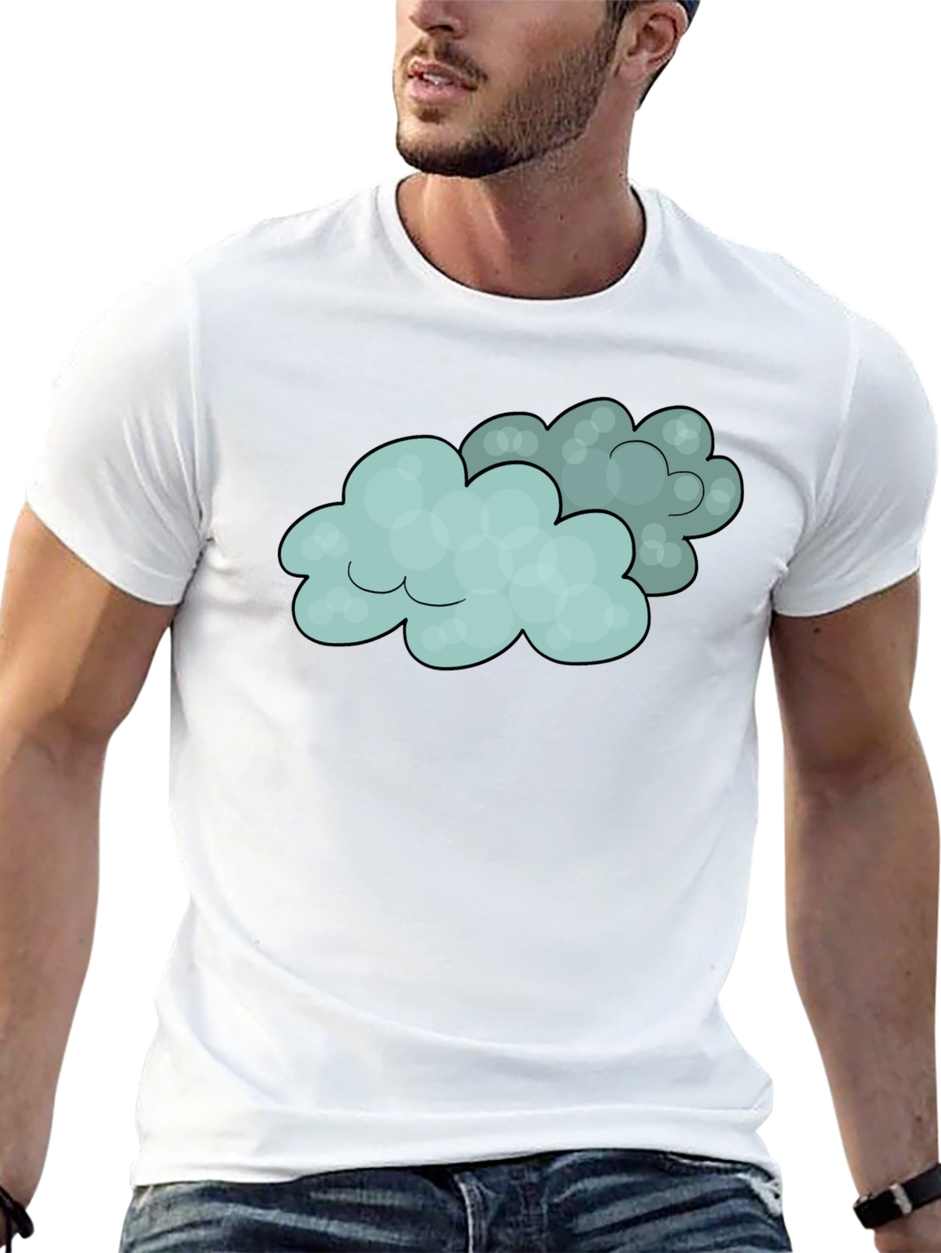 Cloud Graphic Black Tee
