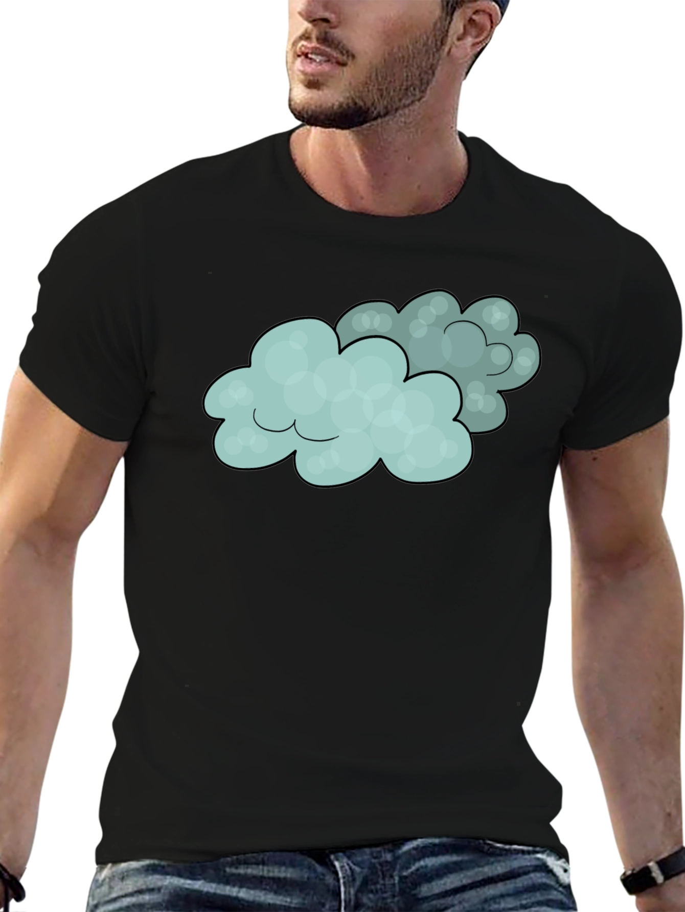 Cloud Graphic Black Tee
