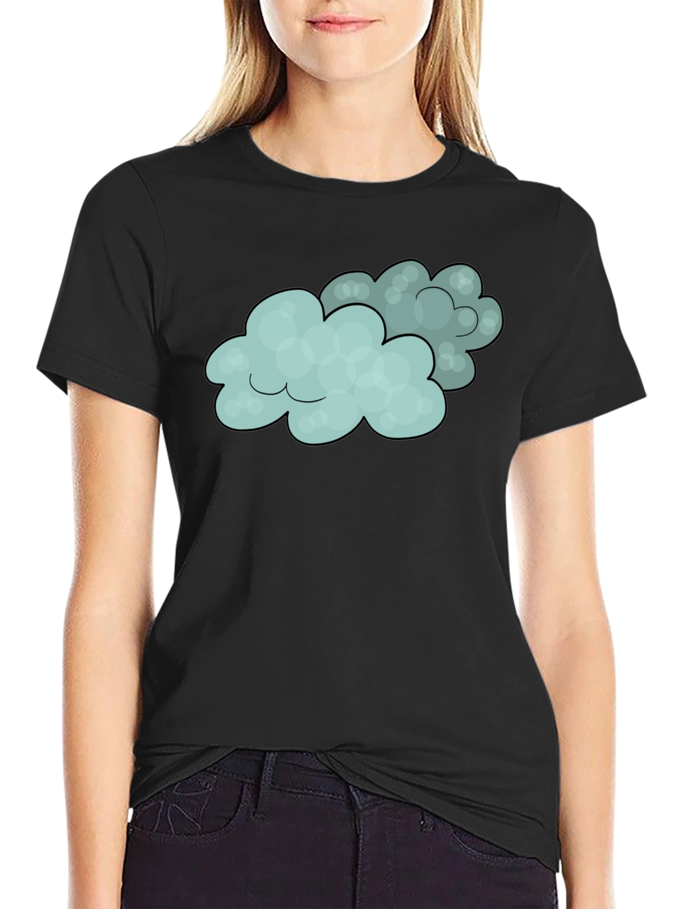Cloud Graphic Black Tee