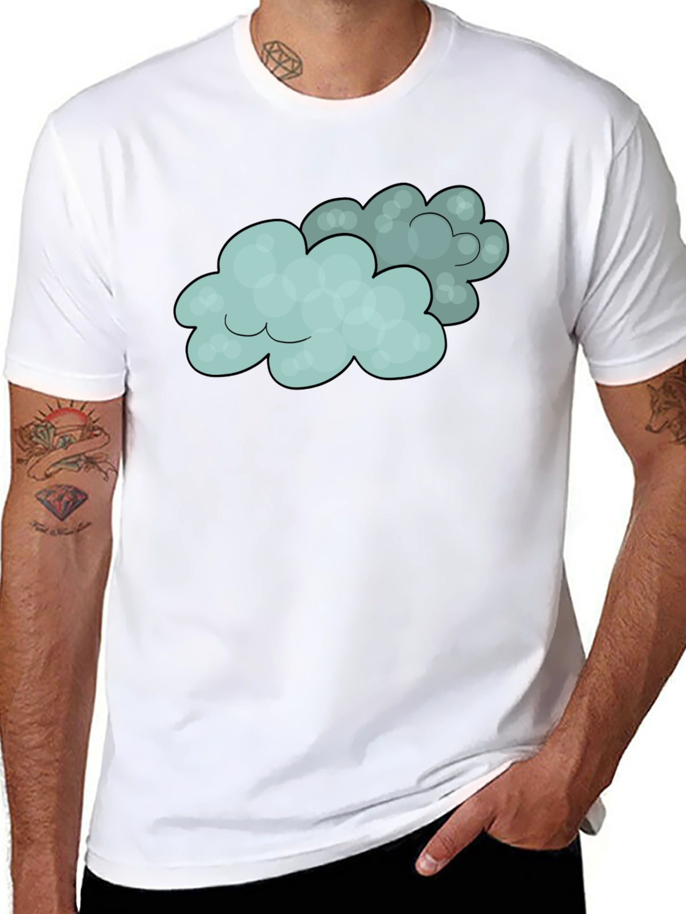 Cloud Graphic Black Tee