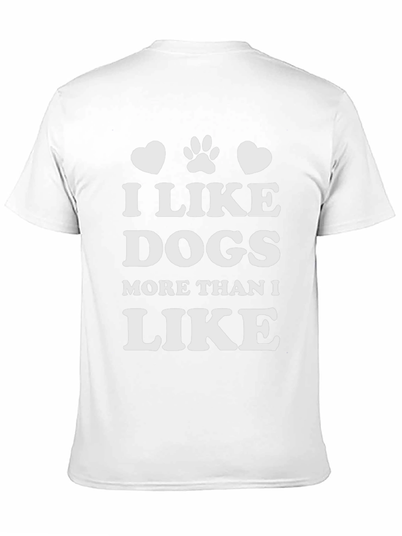 I Like Dogs T-Shirt - Black Cotton Blend