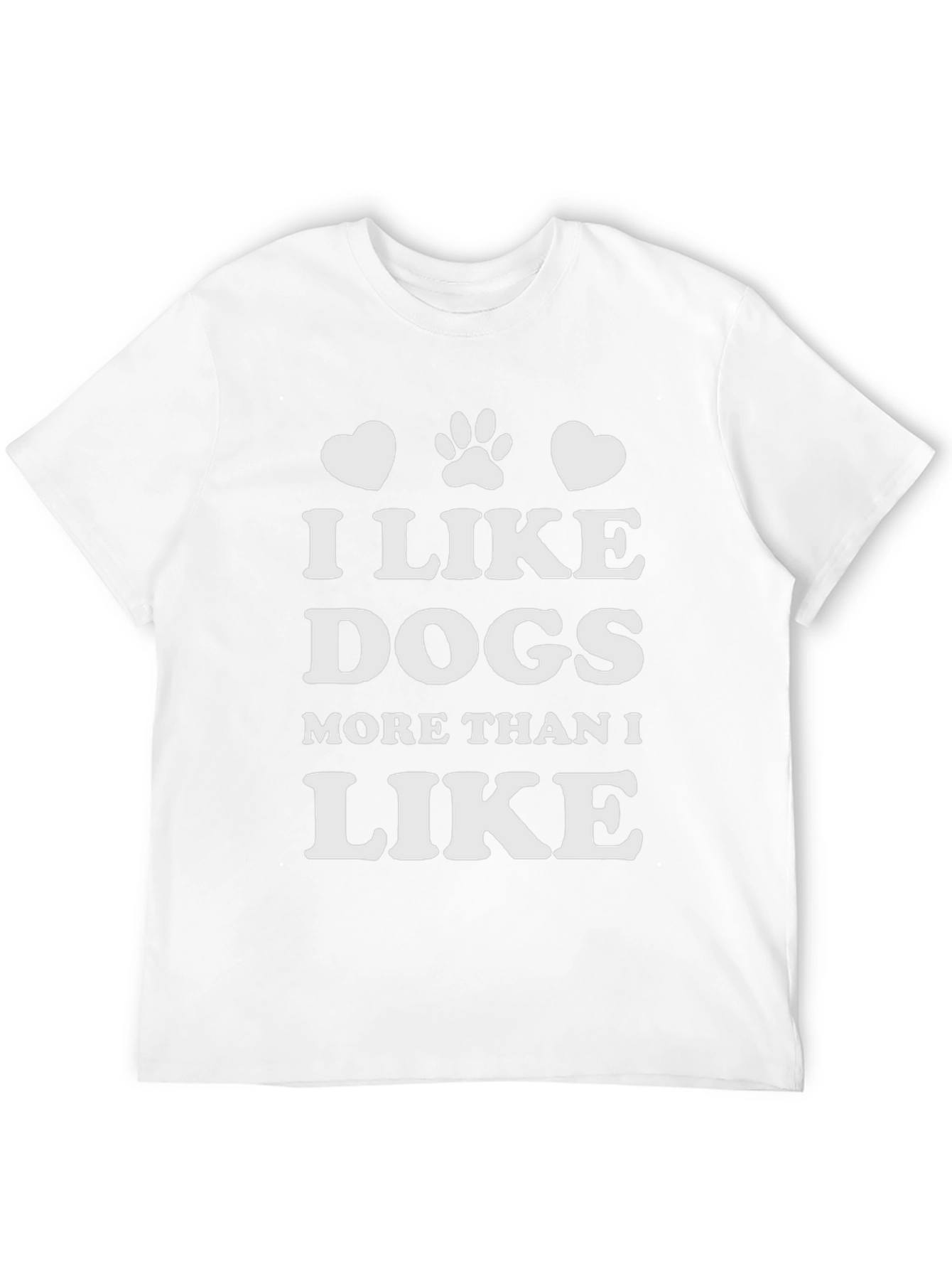 I Like Dogs T-Shirt - Black Cotton Blend