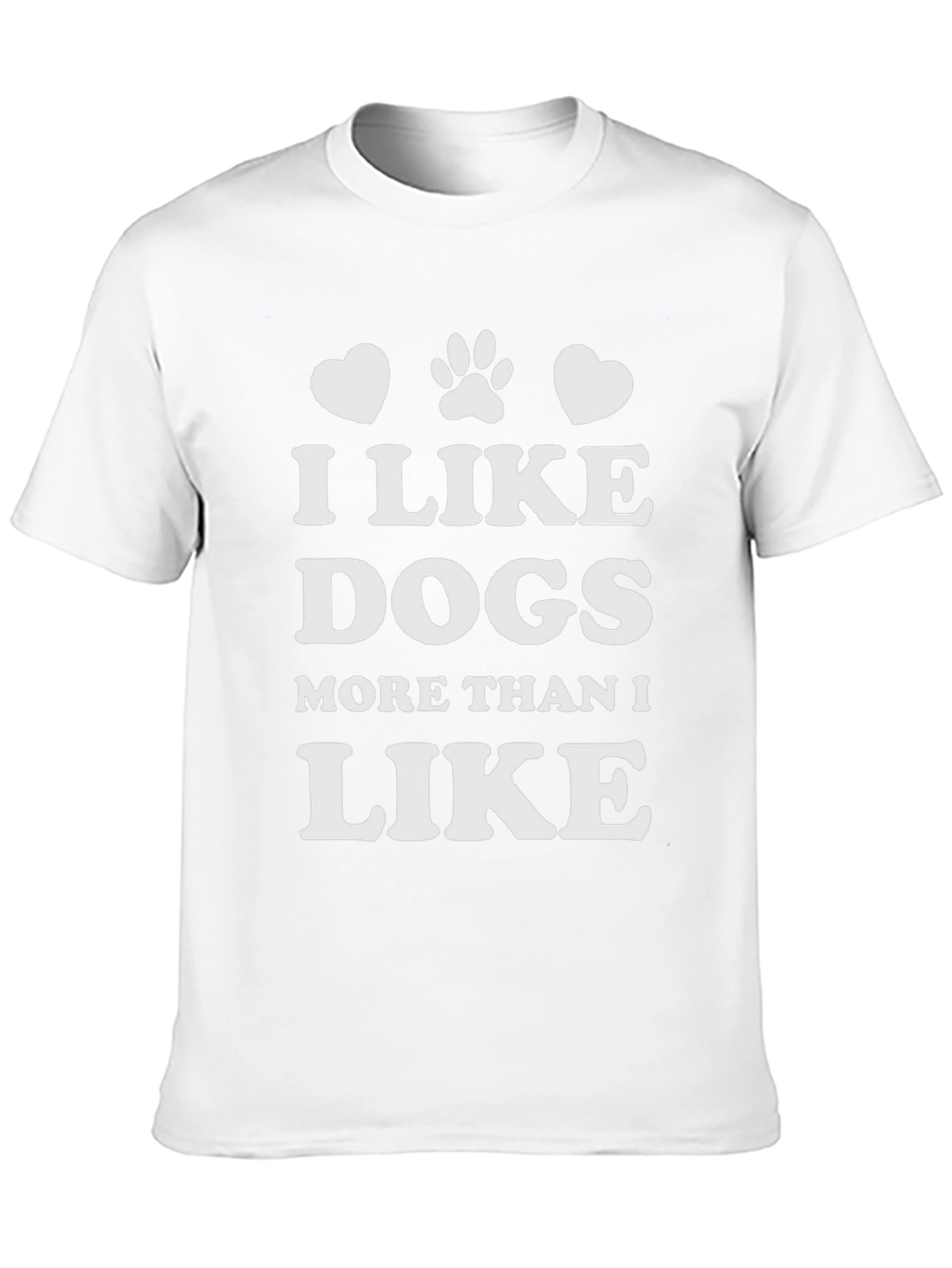 I Like Dogs T-Shirt - Black Cotton Blend