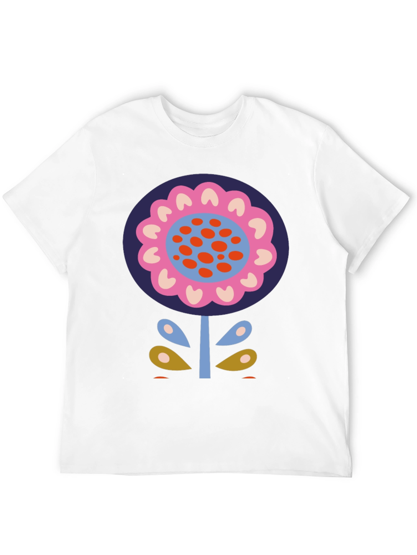 Bold Floral Graphic Print Black T-Shirt
