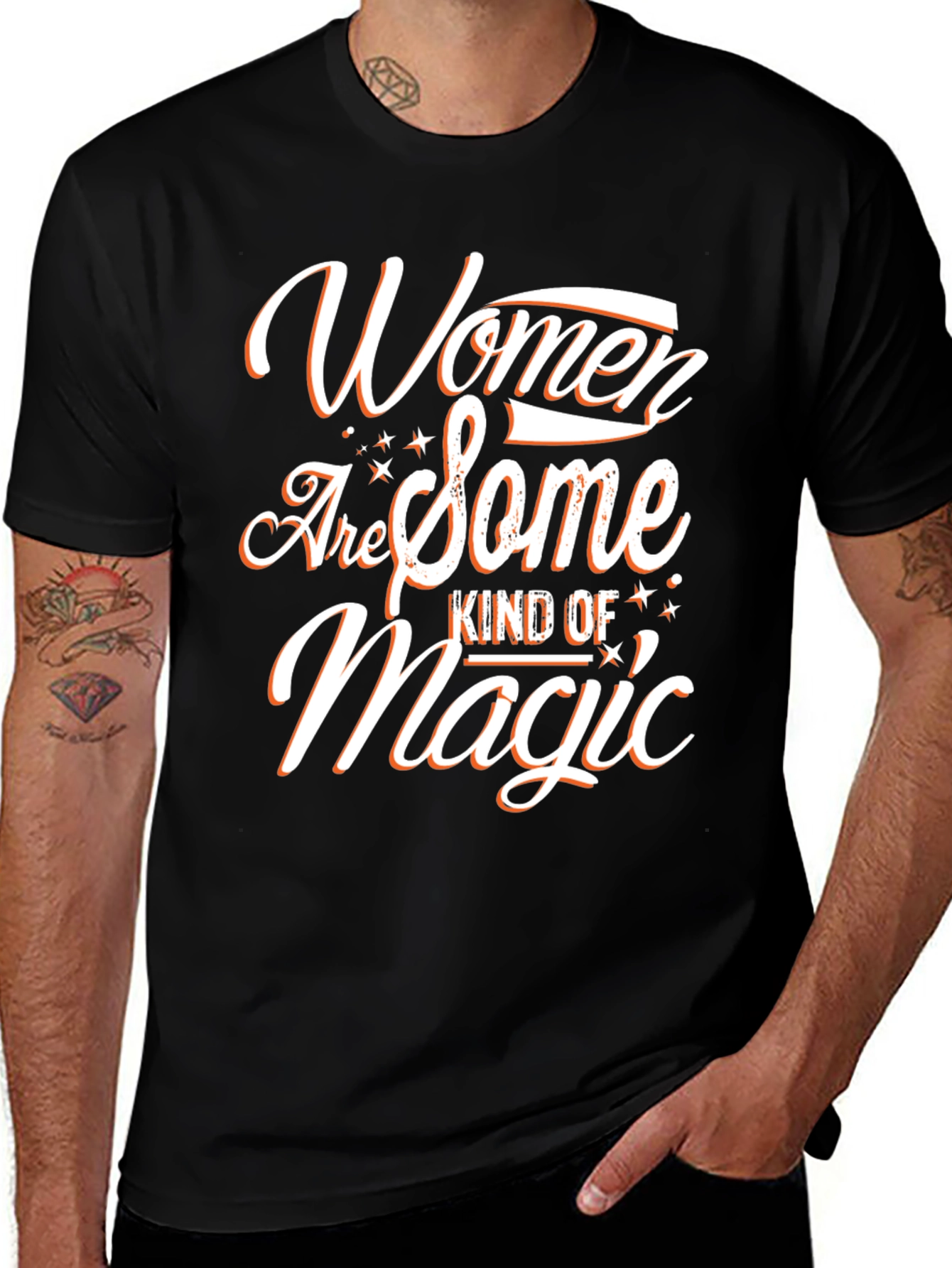 Women Are Magic Black Graphic Tee