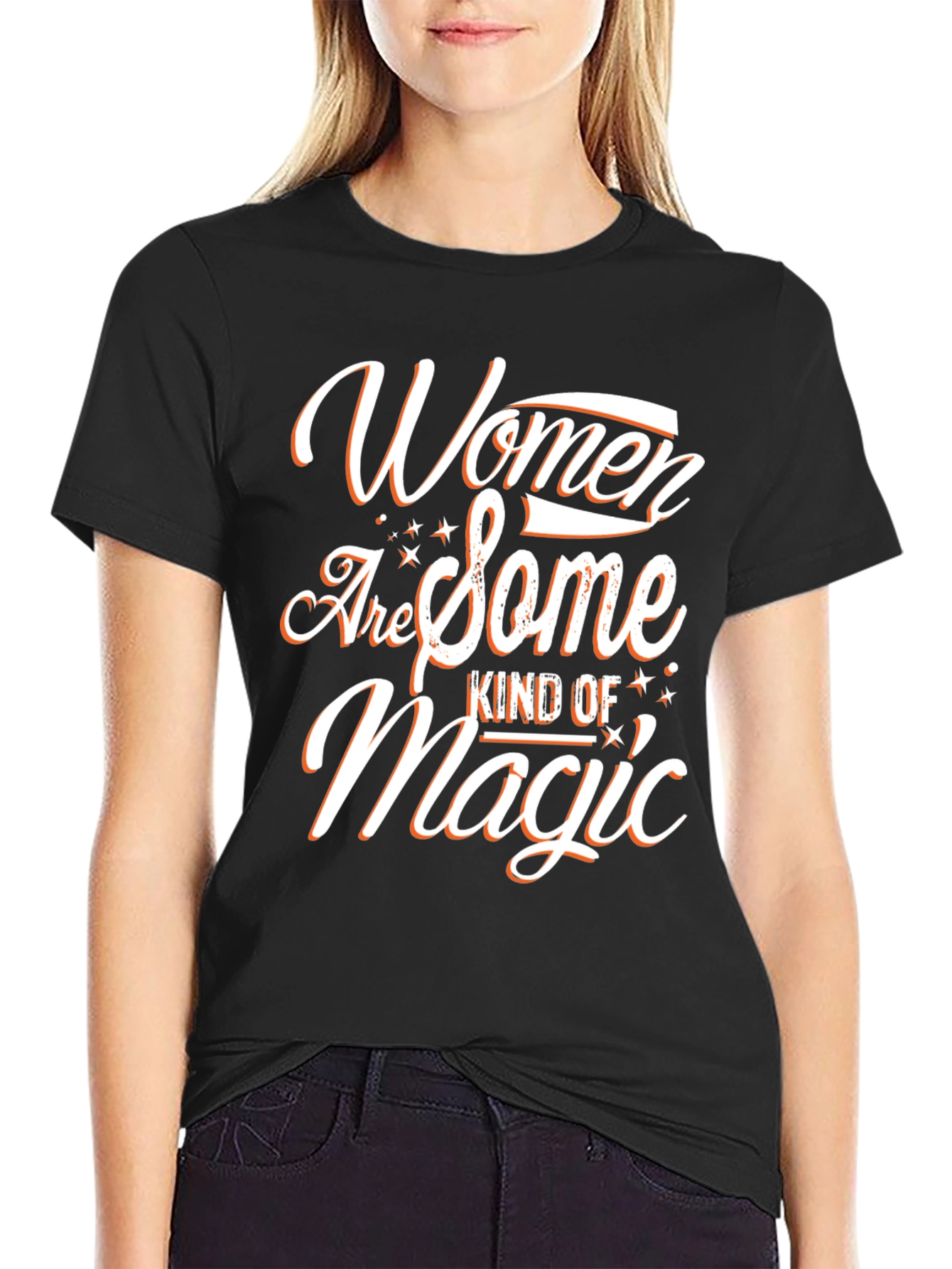Women Are Magic Black Graphic Tee