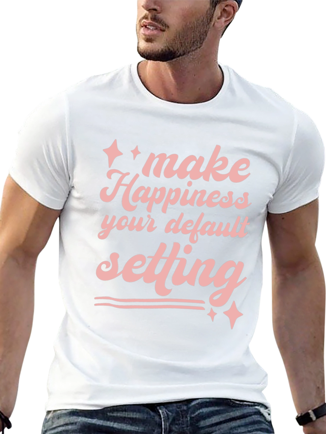 Happiness Default Setting Graphic T-Shirt